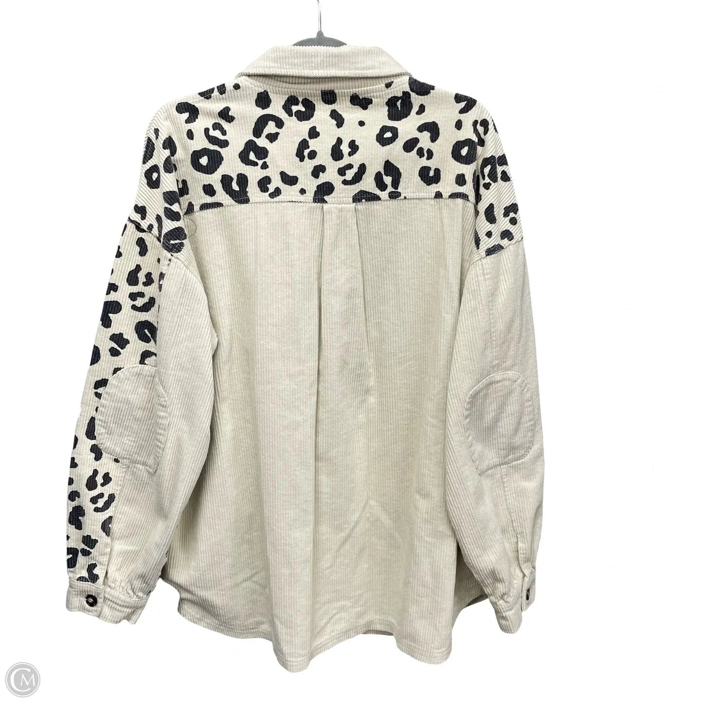 Jacket Shirt By White Birch In Beige, Size: L