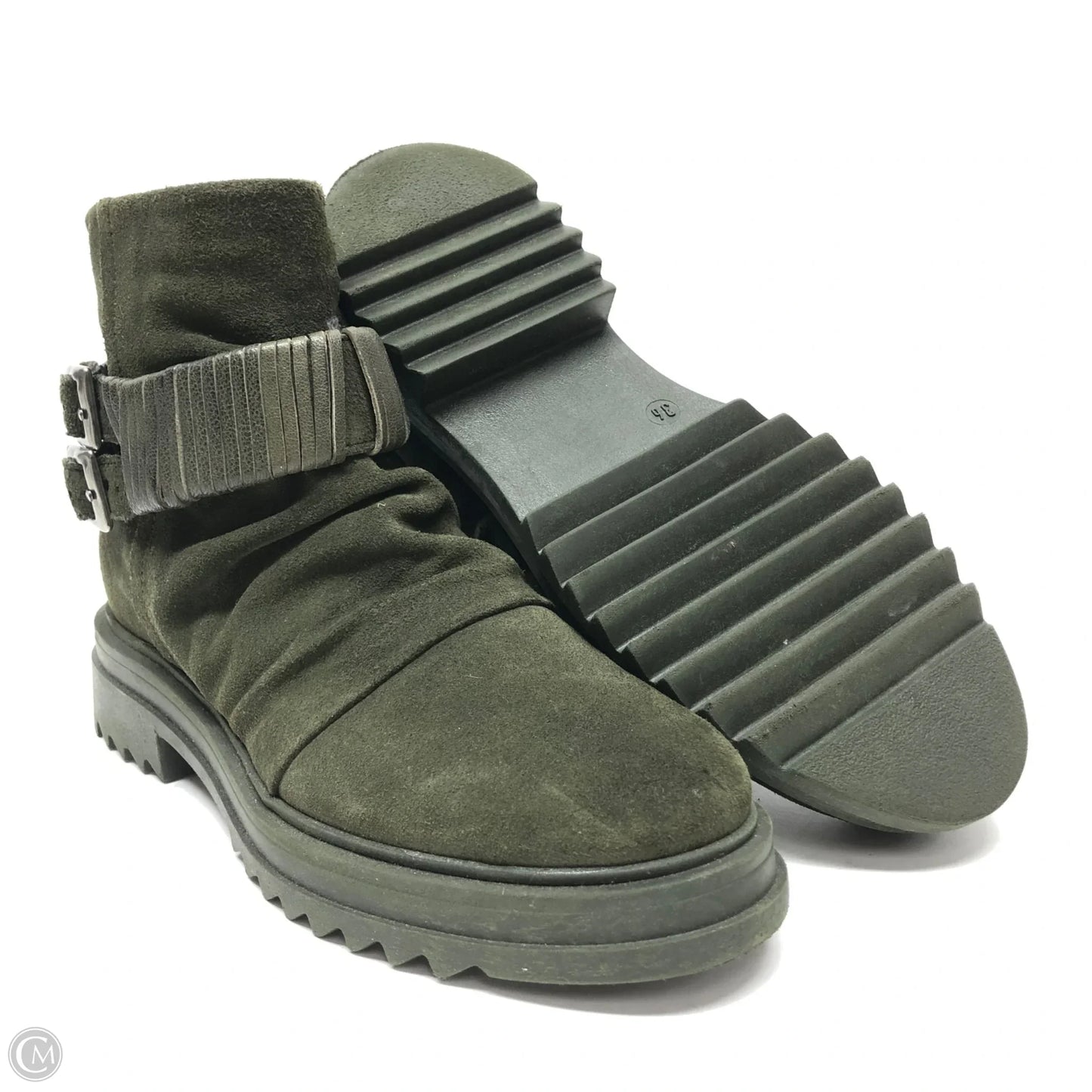 Boots Ankle Flats By Miz Mooz In Green, Size: 5.5