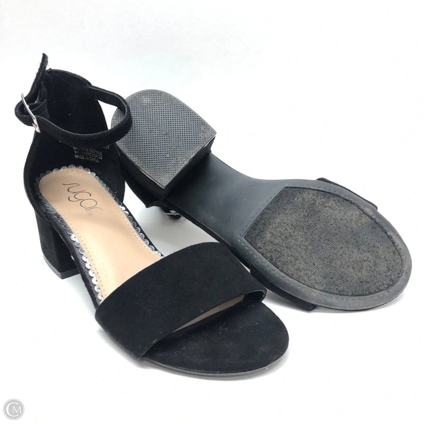 Sandals Heels Block By Sugar In Black, Size: 5