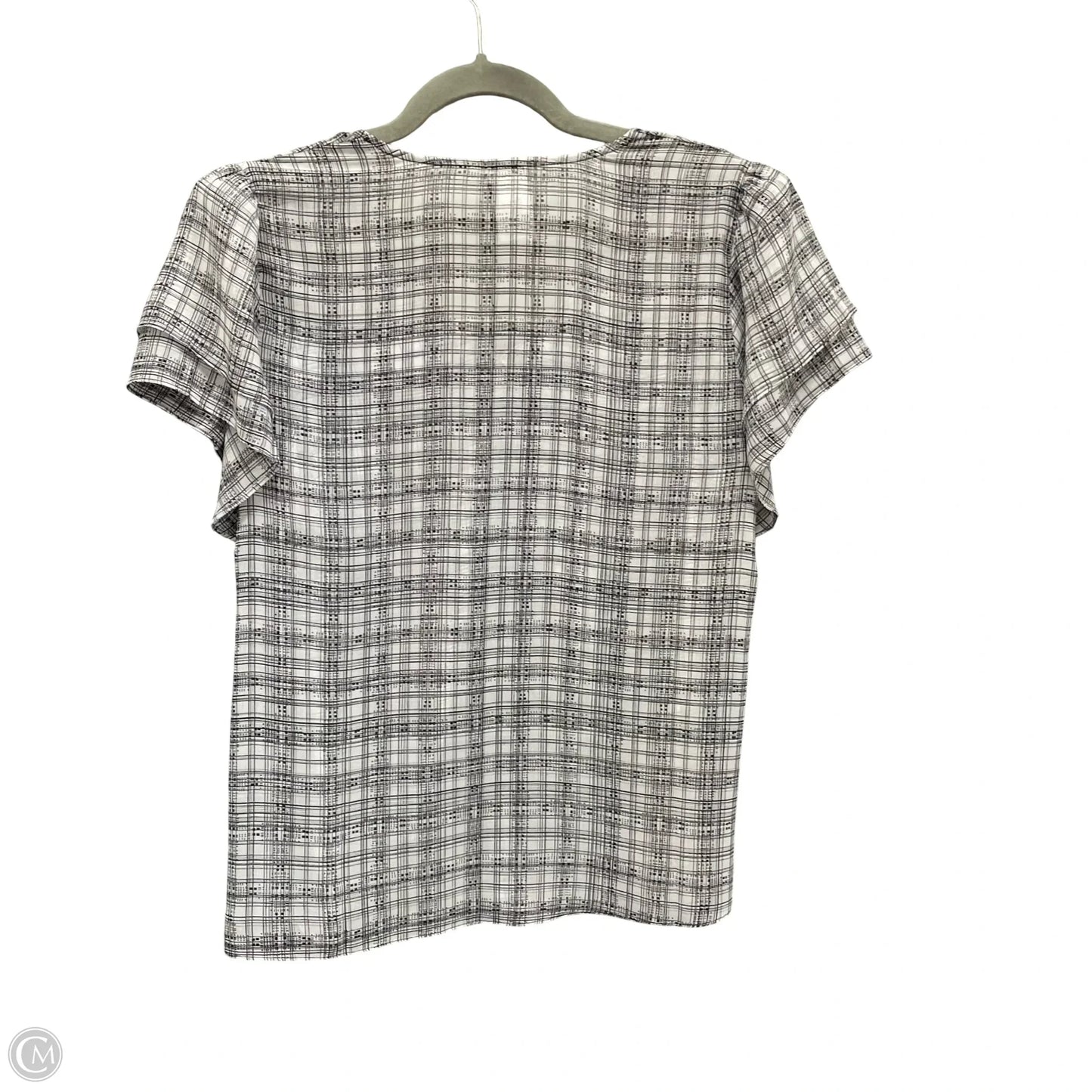 Blouse Short Sleeve By Cabi In Black & Yellow, Size: S