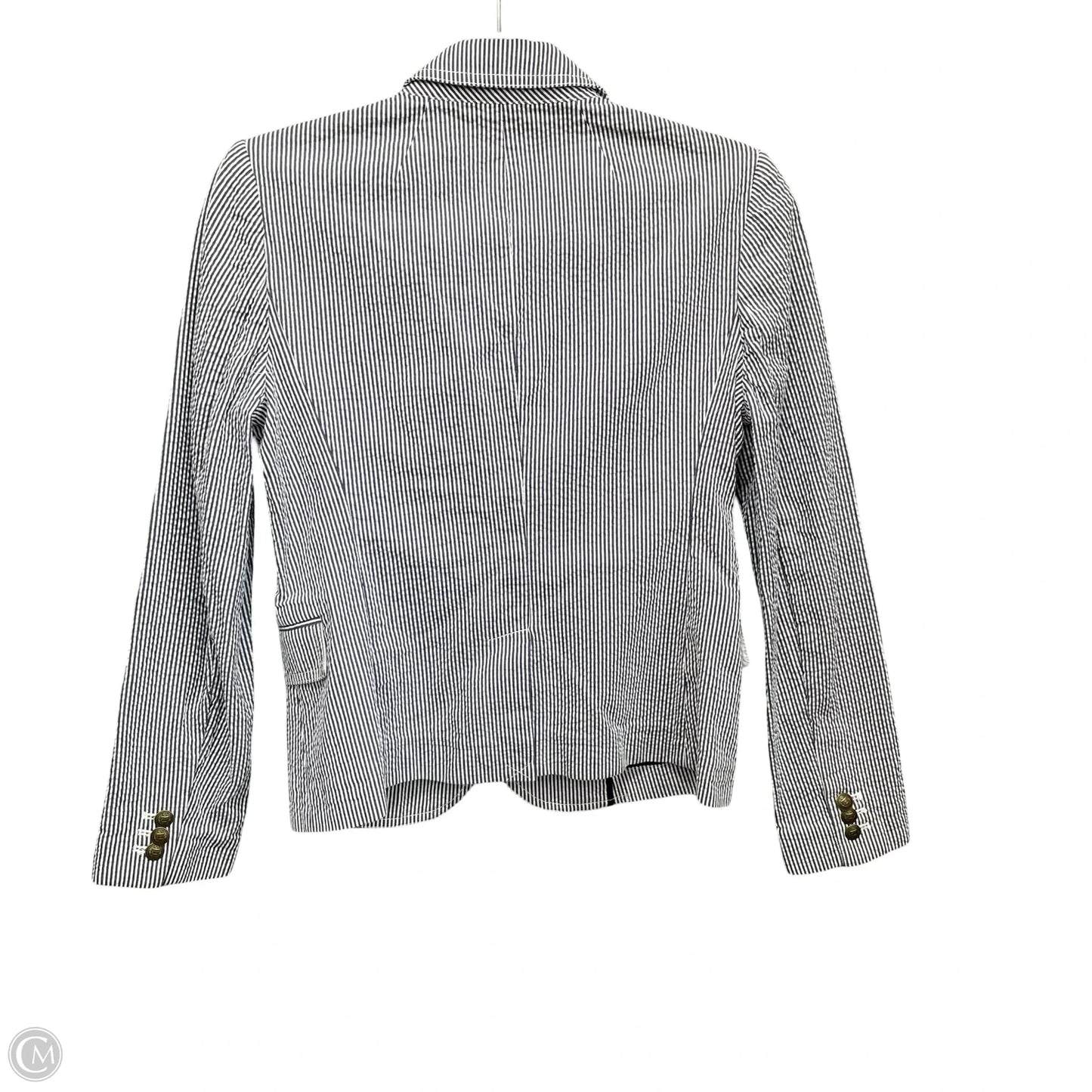 Blazer By J. Crew In Blue & White, Size: 4