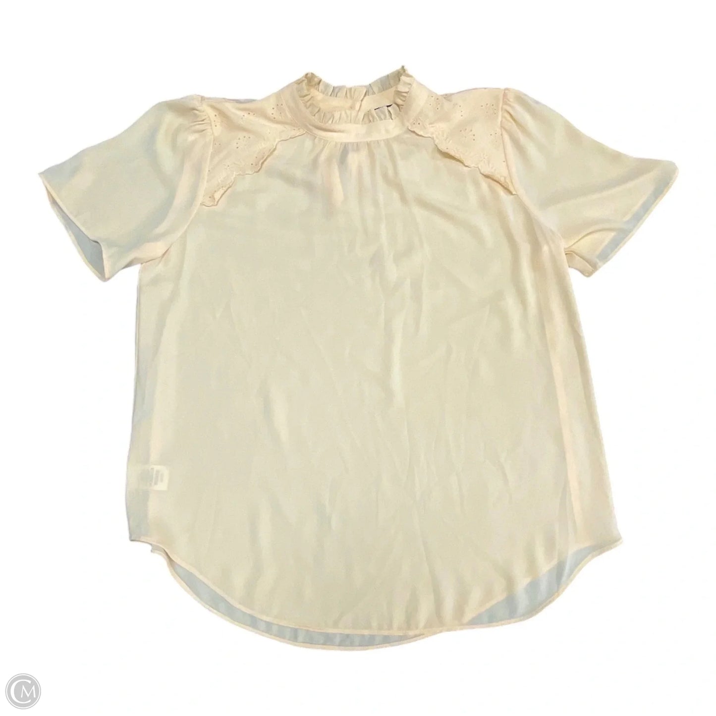 Top Short Sleeve By Ann Taylor In Yellow, Size: S