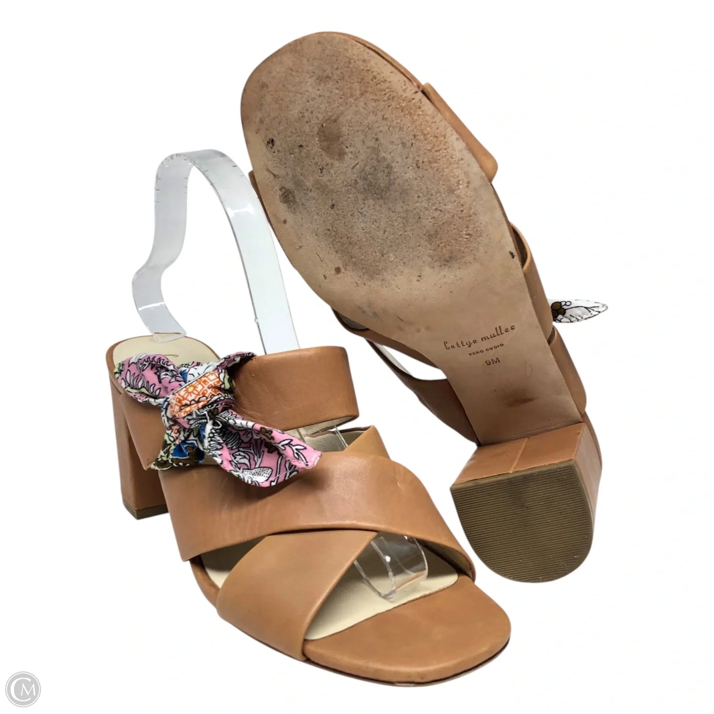 Sandals Heels Block By Cmb In Brown, Size: 9