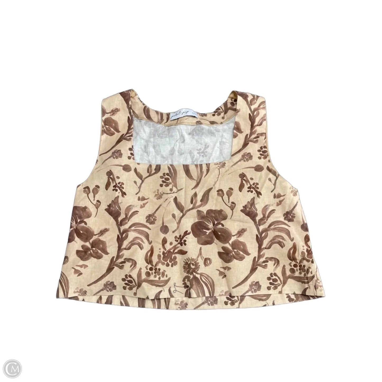 Top Sleeveless By Petal & Pup In Brown, Size: M