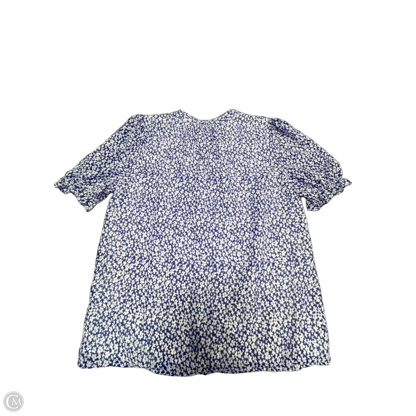 Top Short Sleeve By J. Crew In Blue & White, Size: S