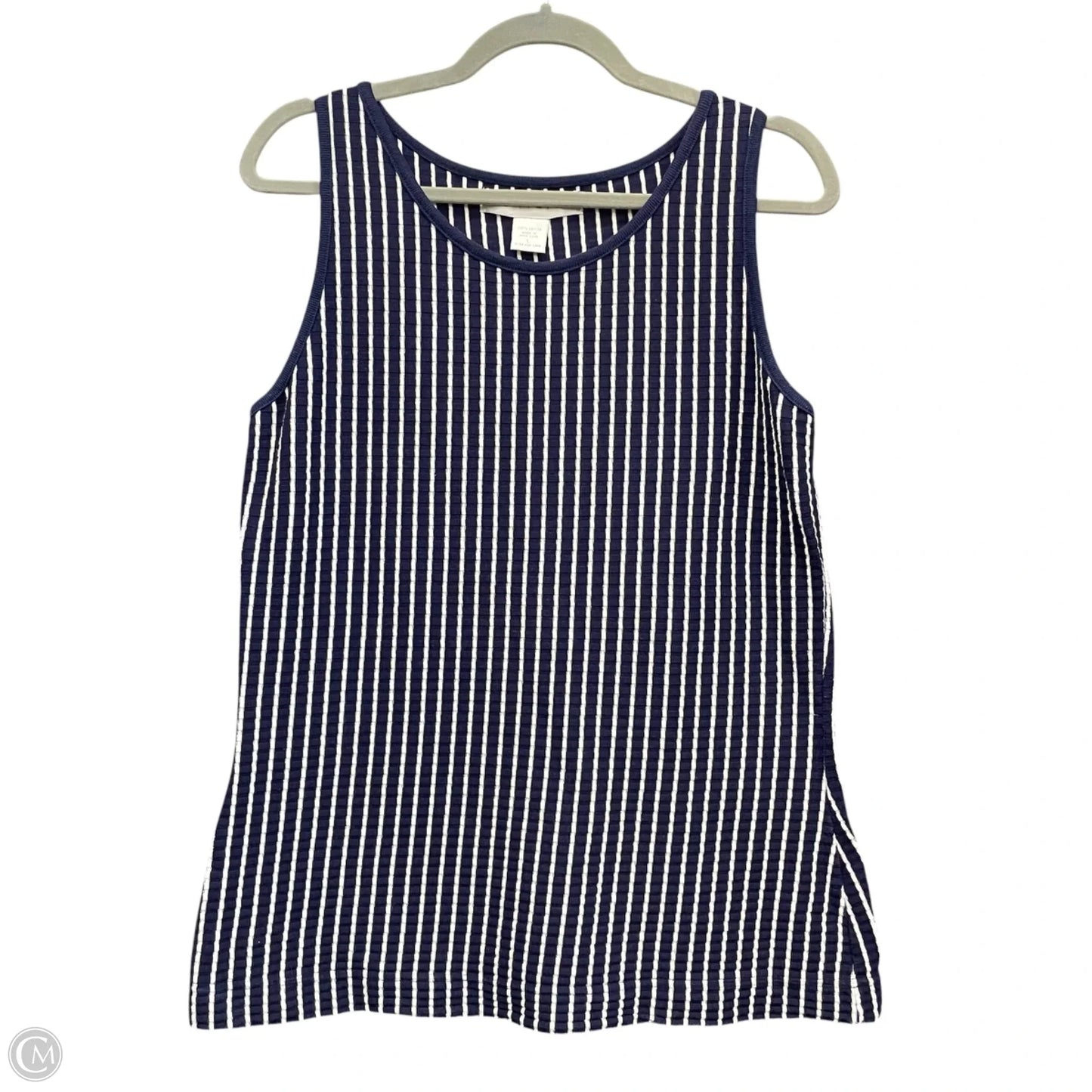 Top Sleeveless By Limited In Blue & White, Size: L