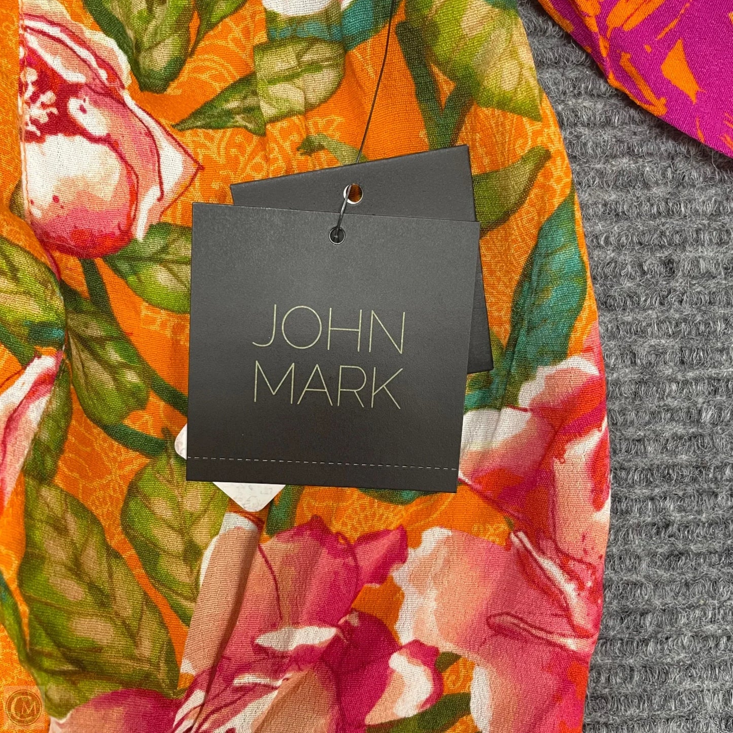 Top Long Sleeve By John Mark In Blue & Orange, Size: 1x