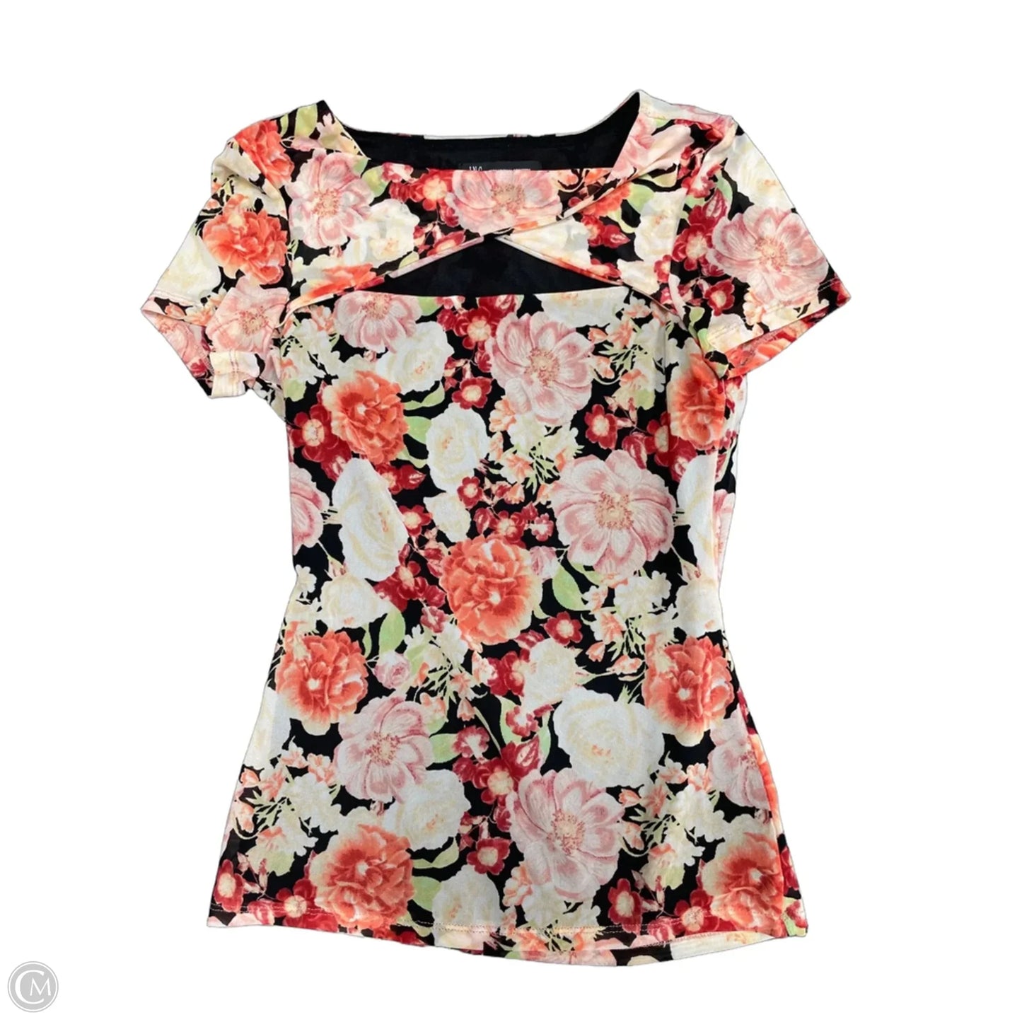 Top Short Sleeve By Inc In Floral Print, Size: Xs