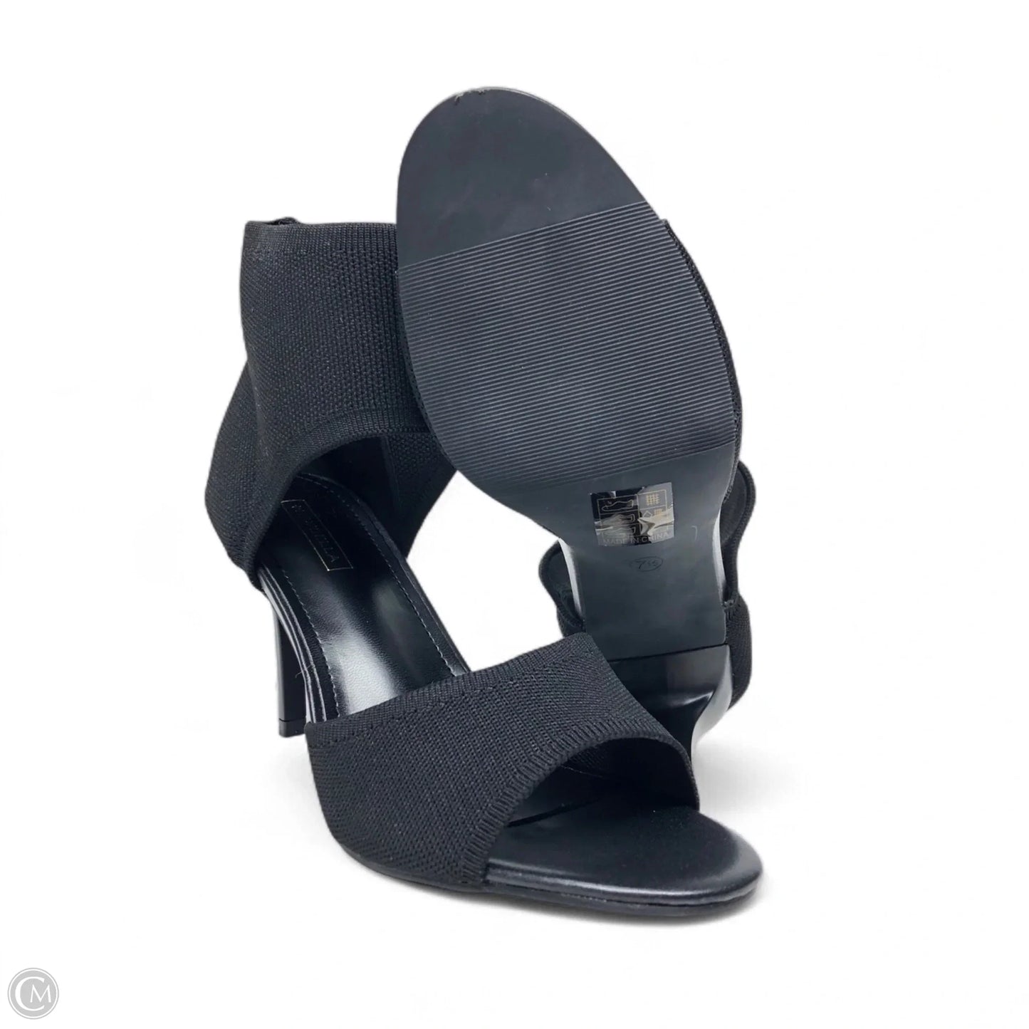 Sandals Heels Stiletto By Clothes Mentor In Black, Size: 7.5