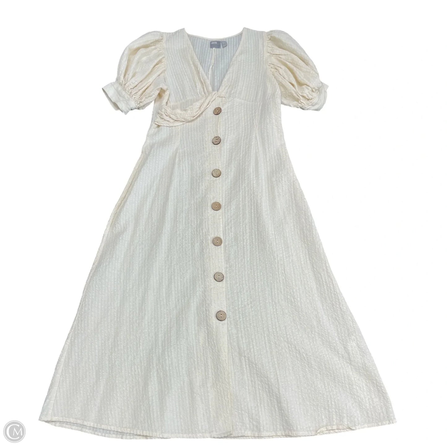 Dress Casual Midi By Asos In Cream, Size: 4