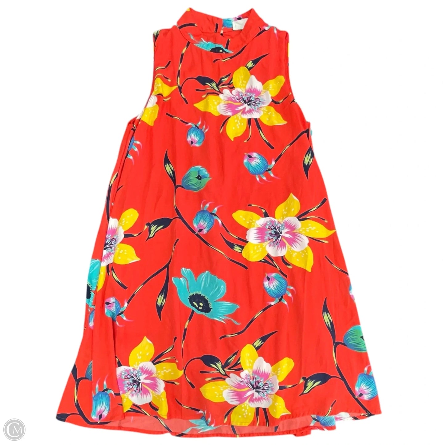 Dress Casual Short By Peach Love Cream California In Floral Print, Size: S
