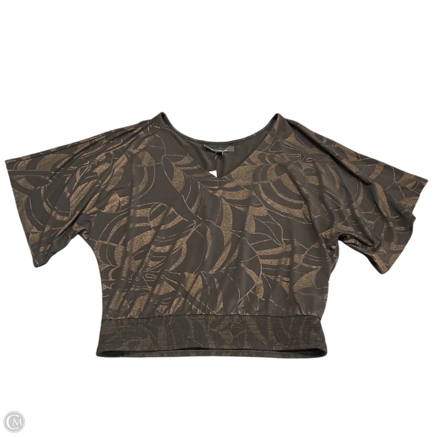 Top Short Sleeve By White House Black Market In Black & Brown, Size: S