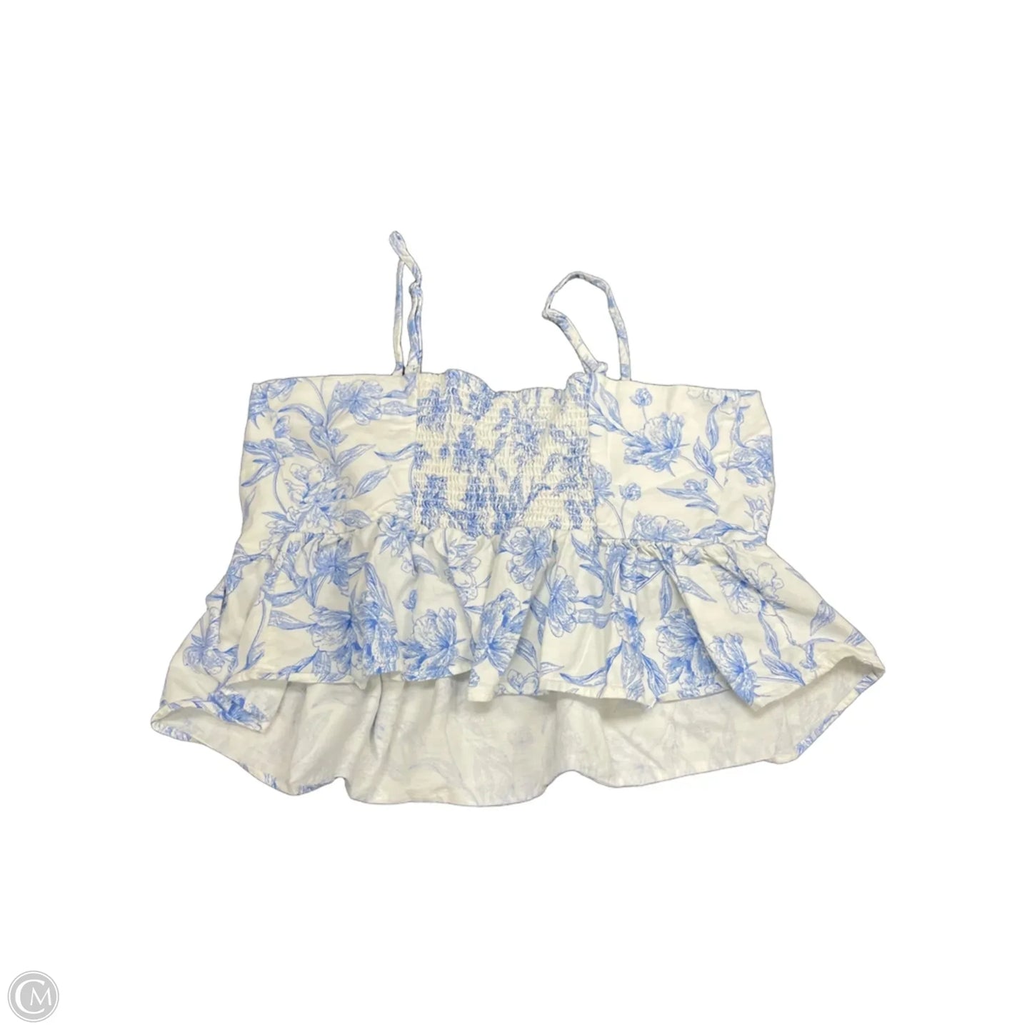 Top Sleeveless By A New Day In Blue & White, Size: Xxl