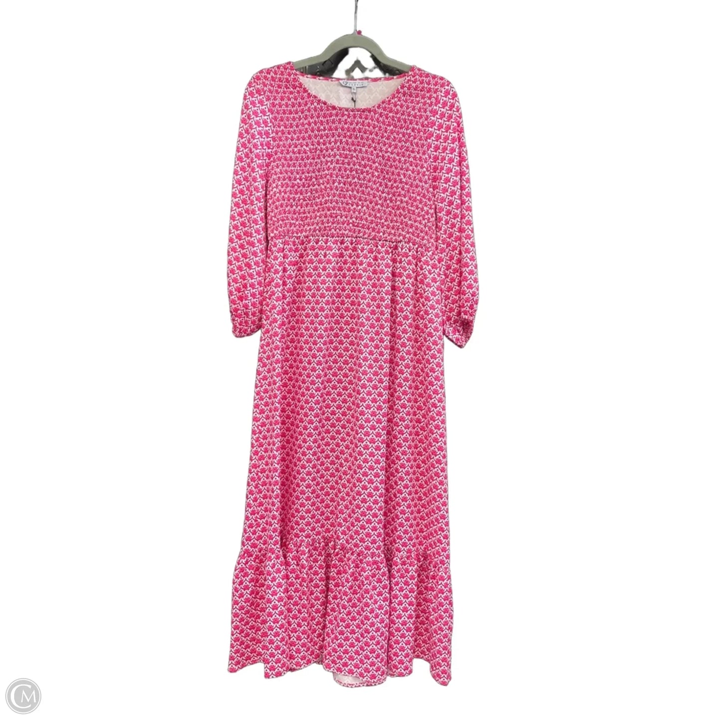 Dress Casual Maxi By Clothes Mentor In Pink & White, Size: S