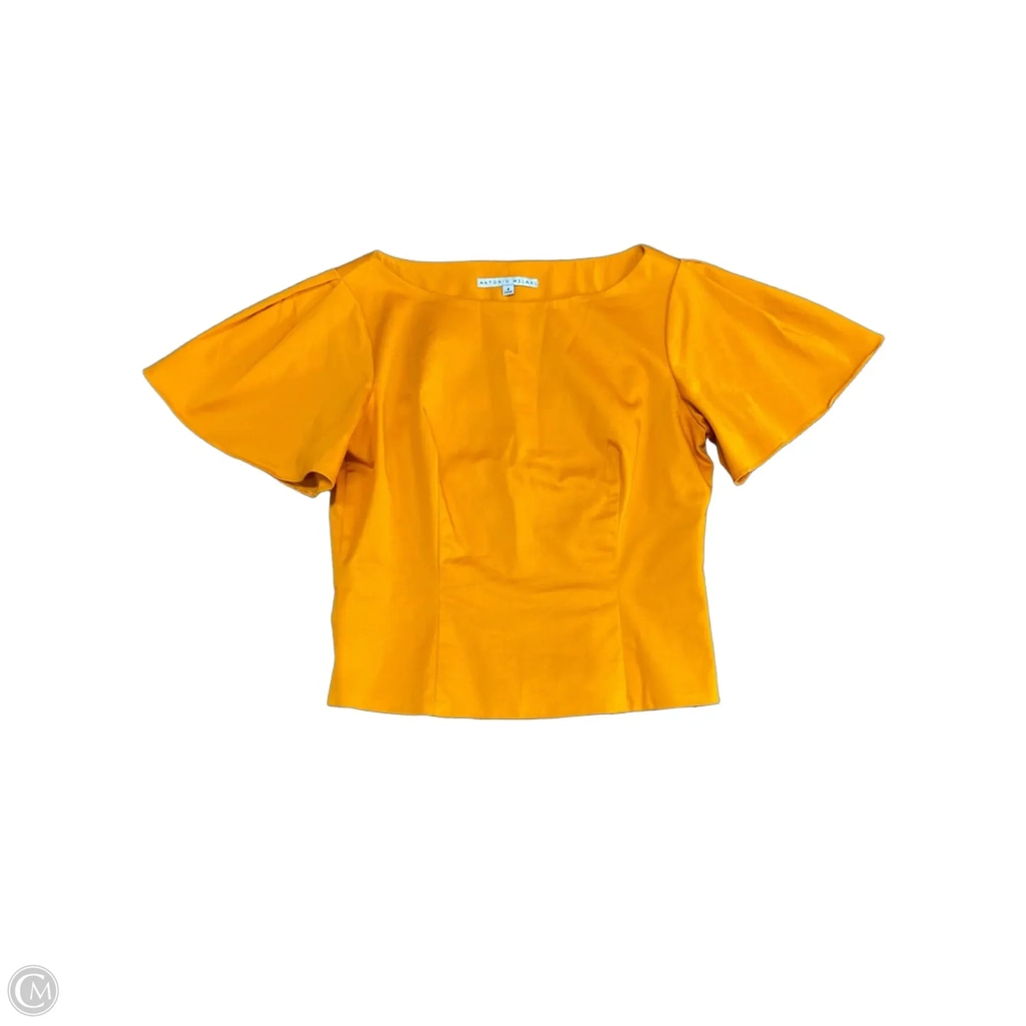 Blouse Short Sleeve By Antonio Melani In Yellow, Size: 4