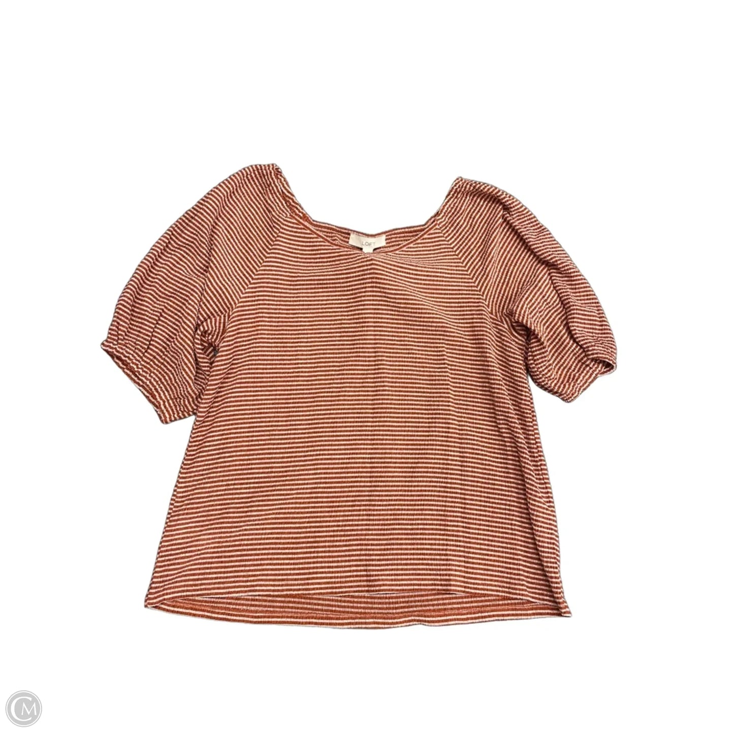 Top Short Sleeve By Loft In Orange, Size: Xl