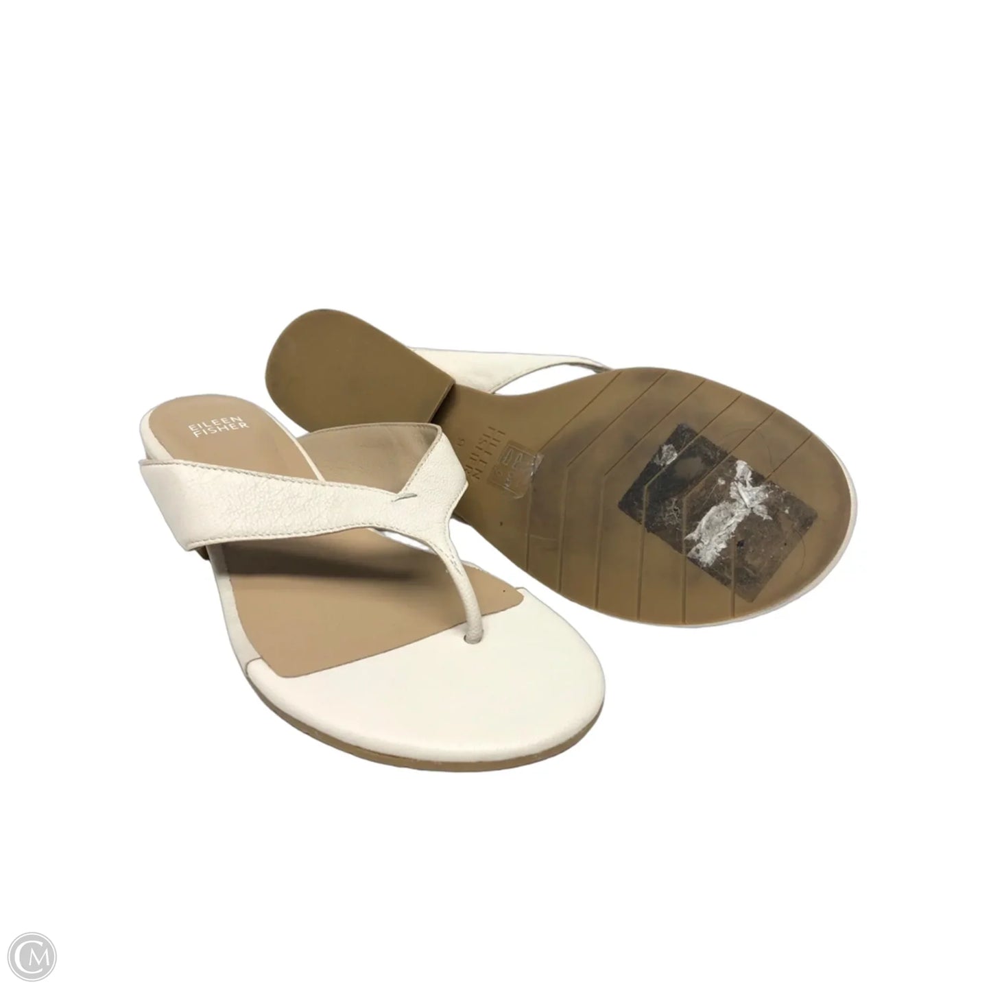 Sandals Heels Block By Eileen Fisher In Beige, Size: 9
