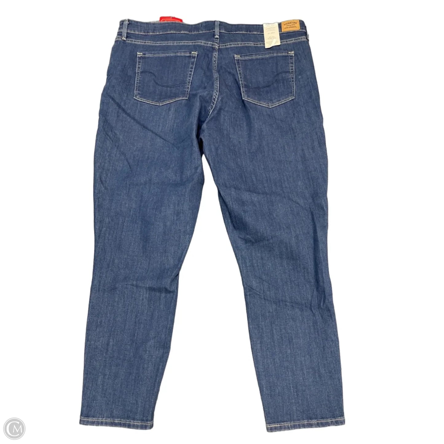 Jeans Skinny By Levis Signature In Blue Denim, Size: 20