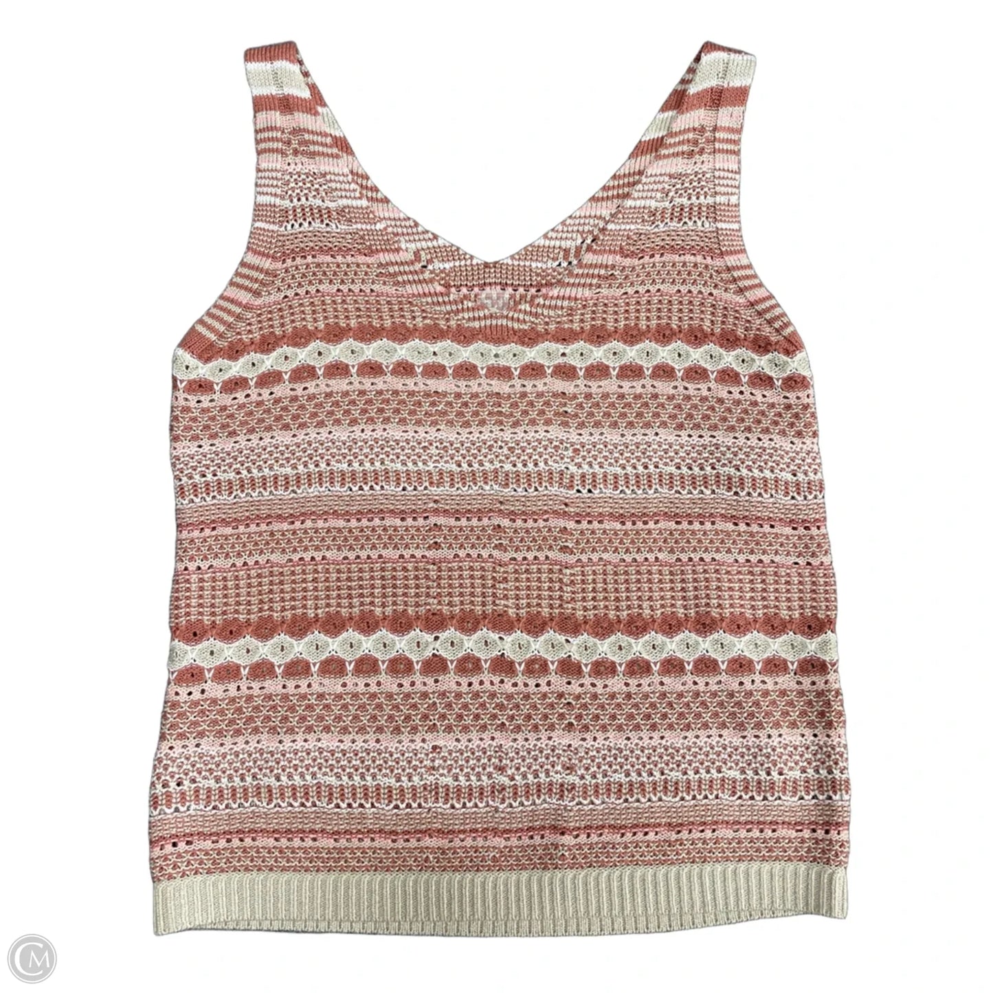 Top Sleeveless By Lou And Grey In Brown & Pink, Size: Xs