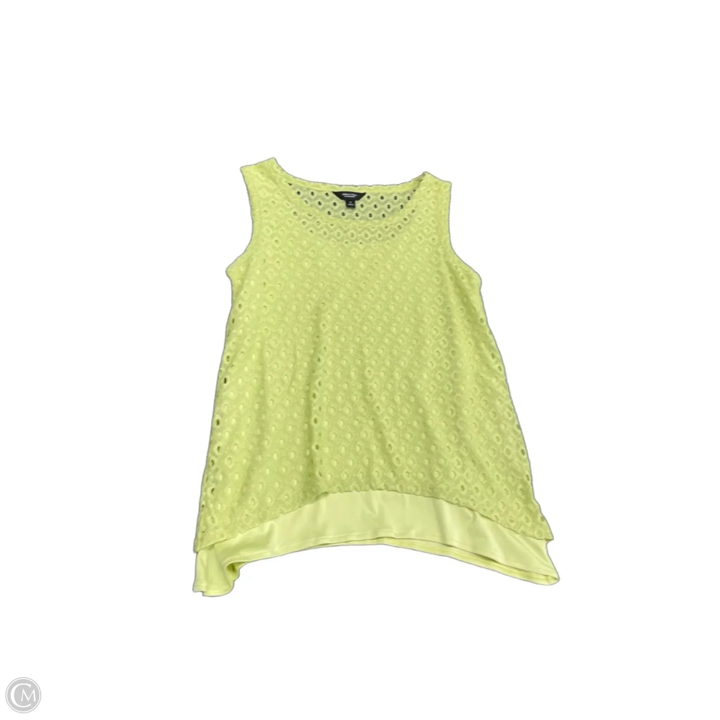 Top Sleeveless By Simply Vera In Green, Size: S