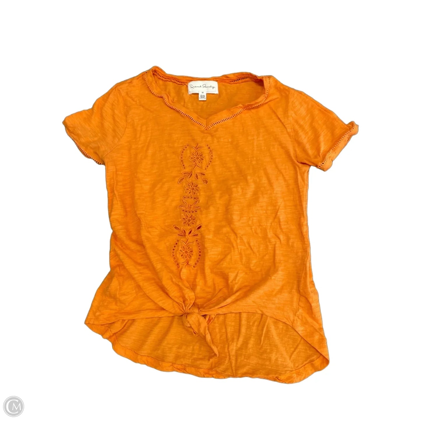 Top Short Sleeve By French Laundry In Orange, Size: M