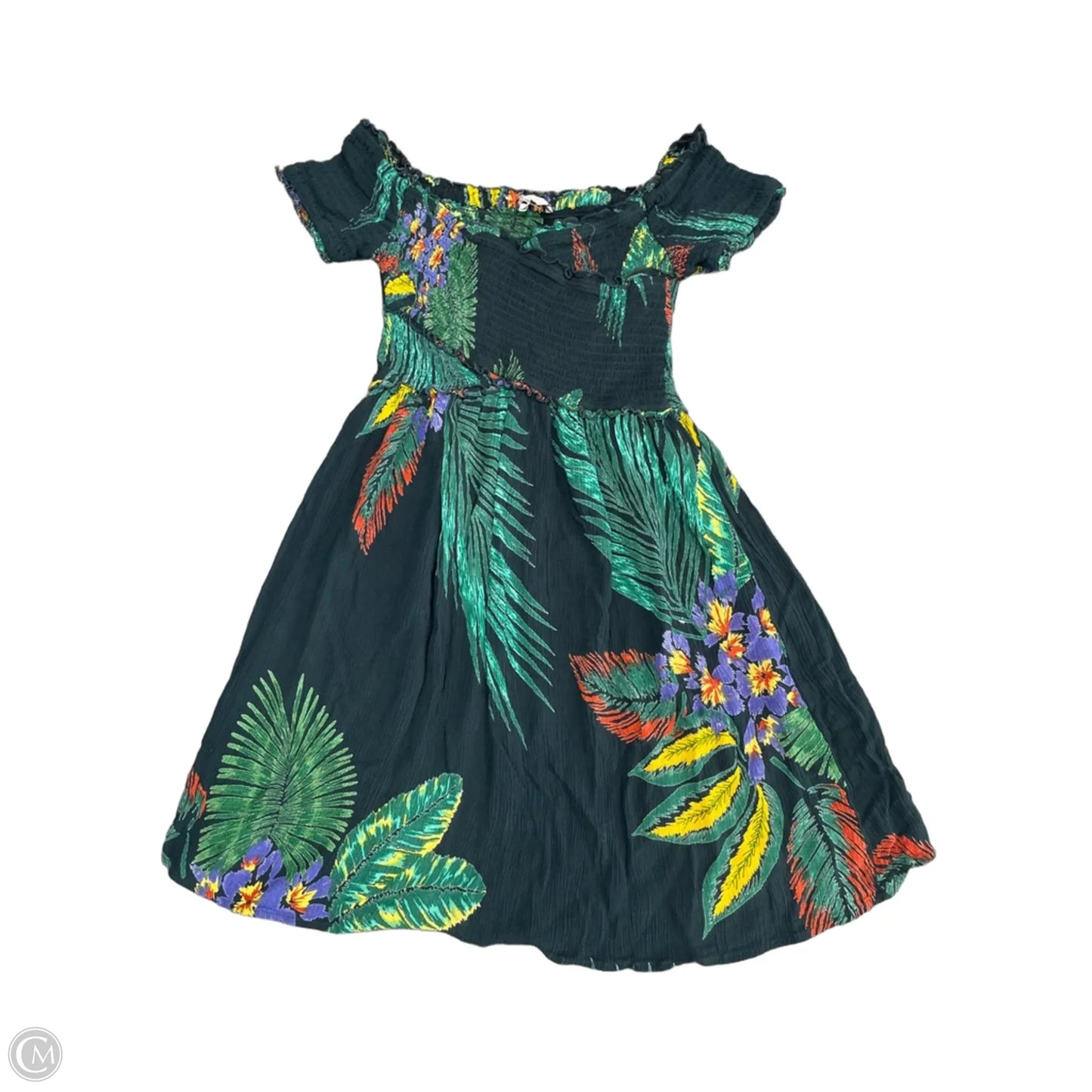 Dress Casual Short By Patrons Of Peace In Tropical Print, Size: S