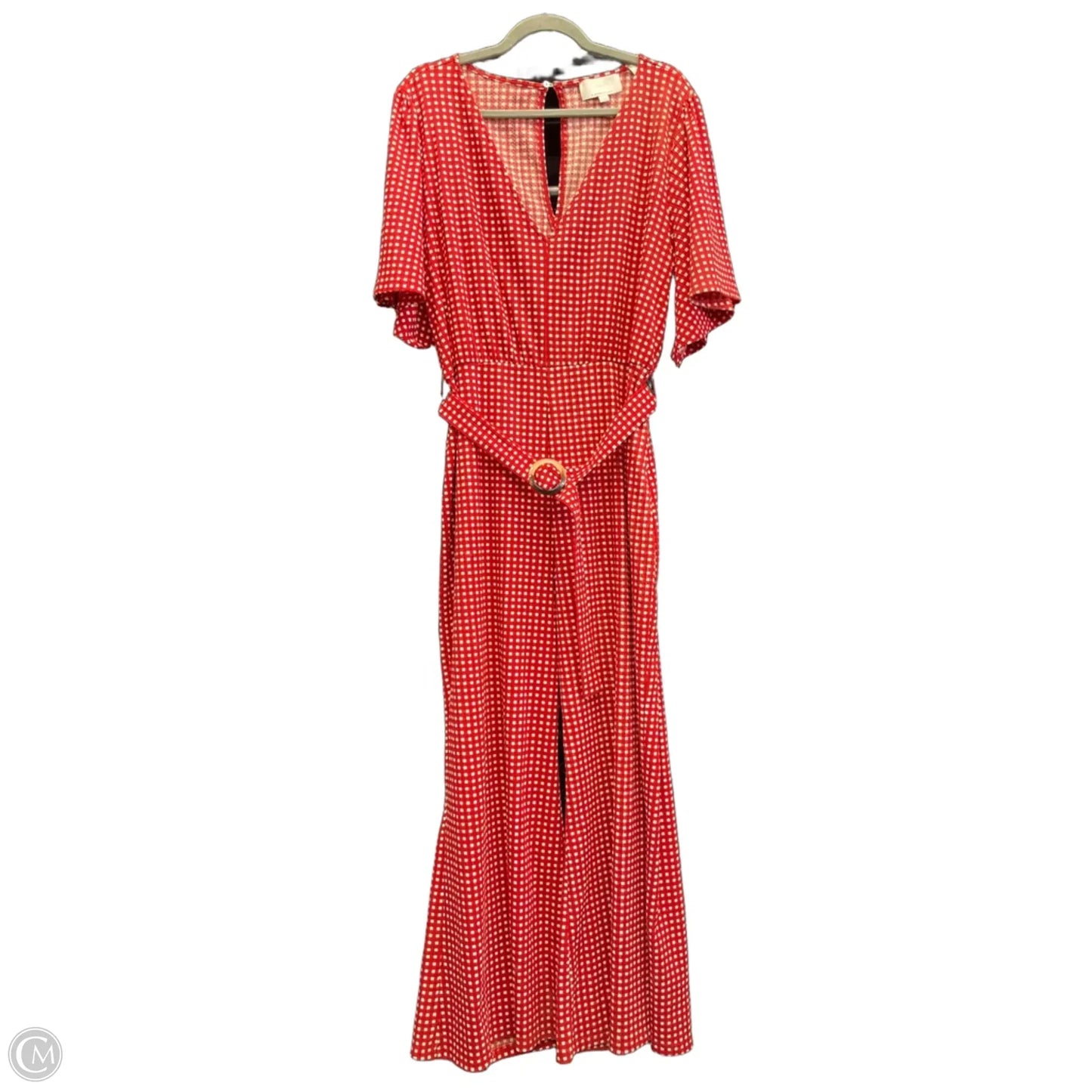 Jumpsuit By Anthropologie In Red & White, Size: 12