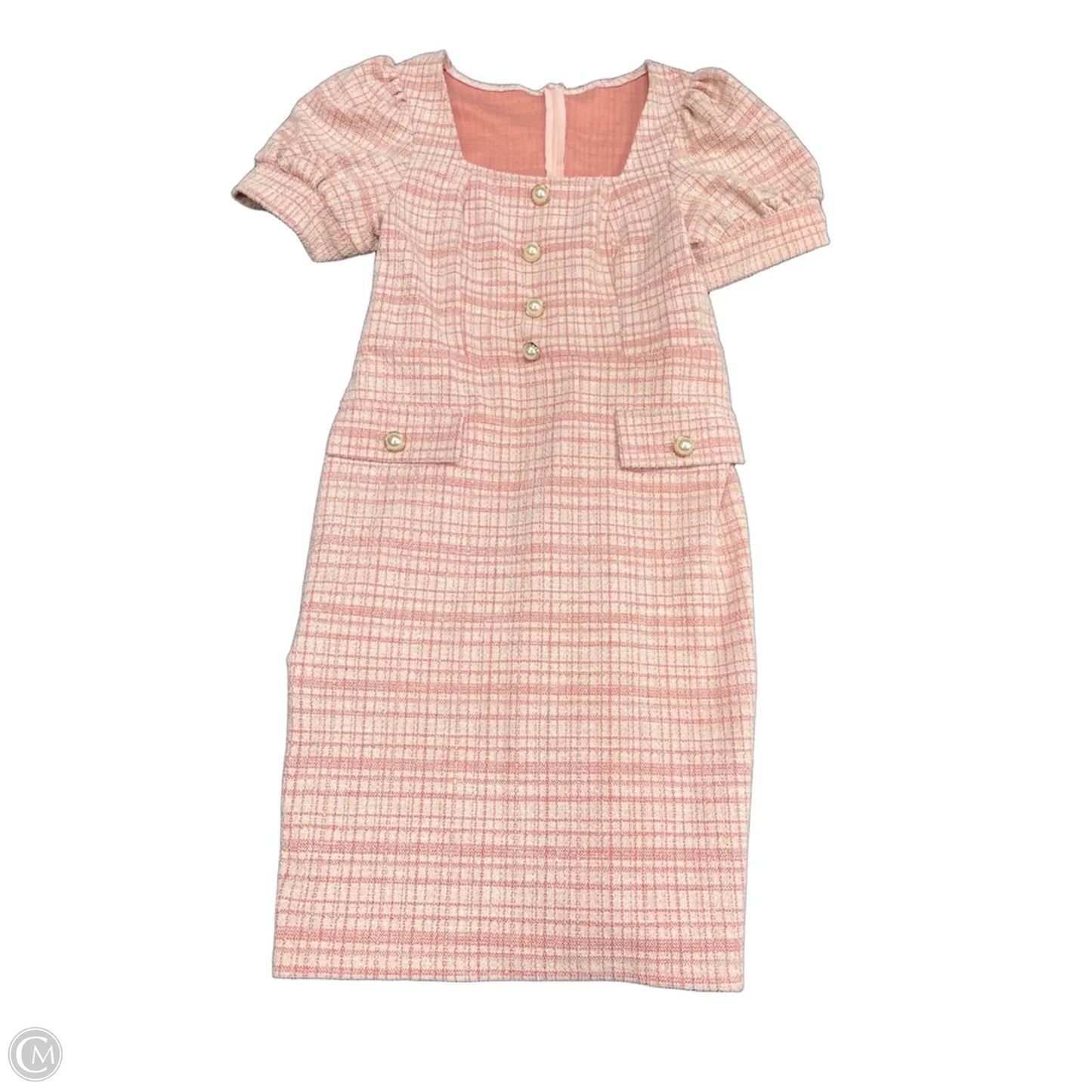 Dress Casual Short By Shein In Pink & White, Size: 0x