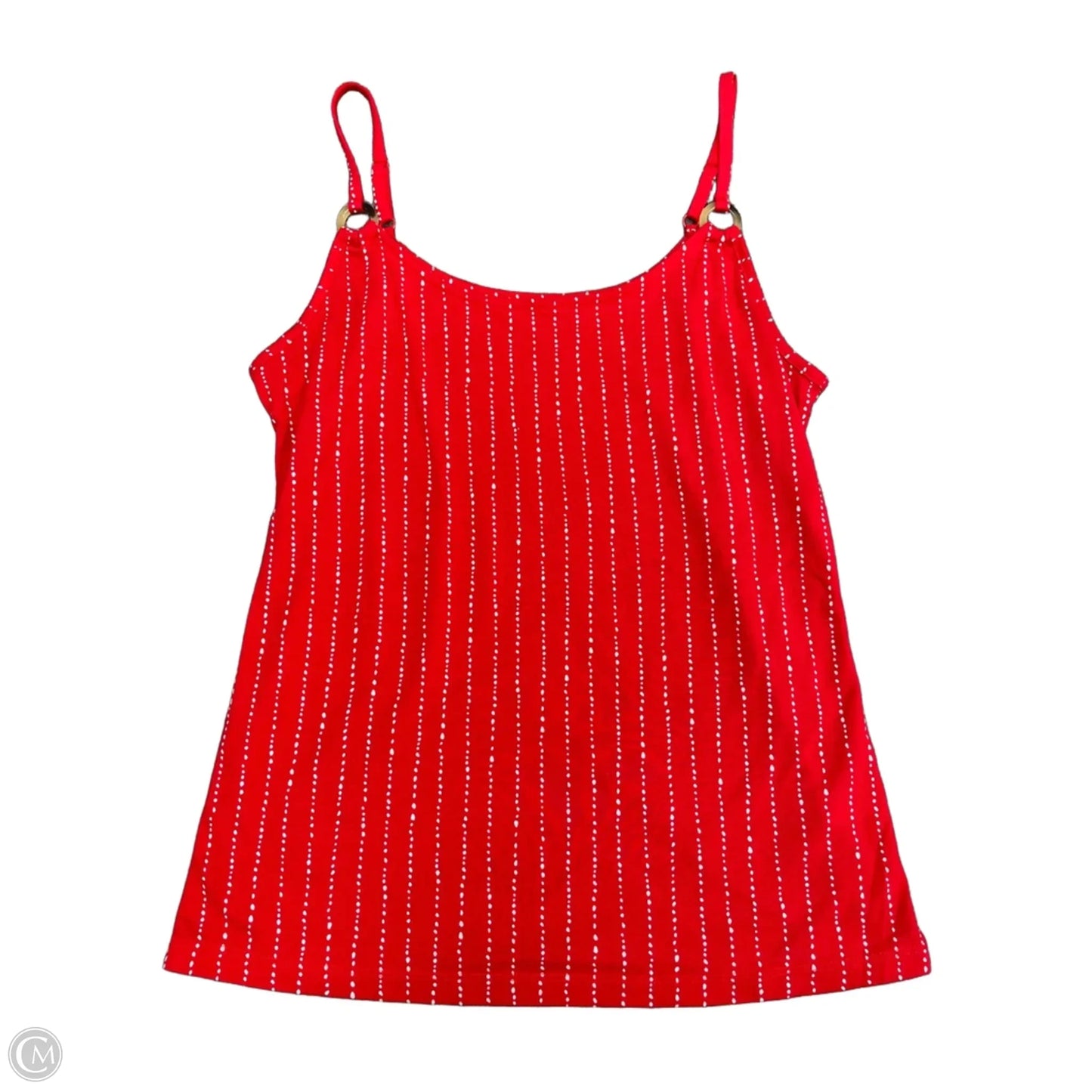 Top Sleeveless By Lascana In Red & White, Size: 4