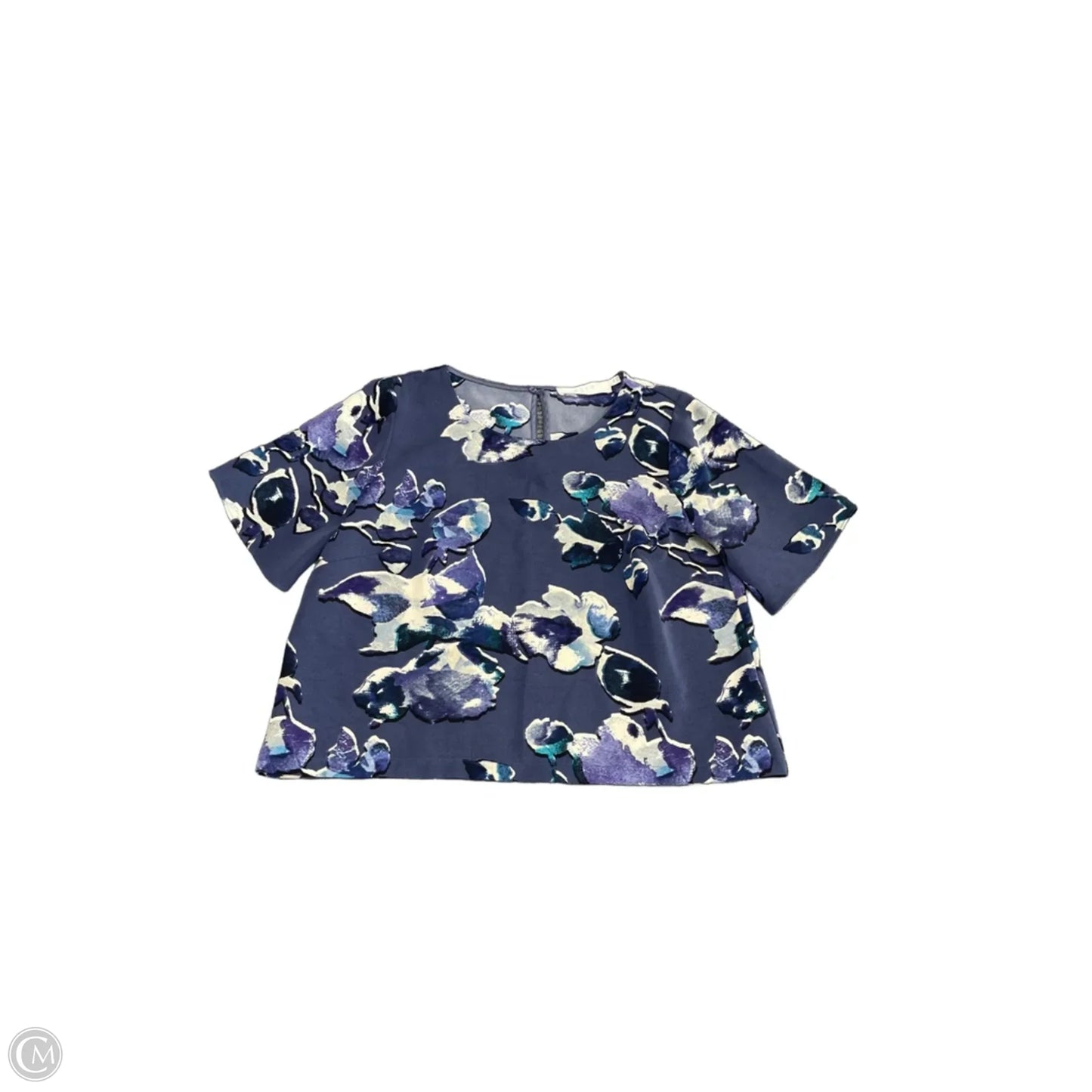 Top Short Sleeve By Astr In Blue & White, Size: Xs