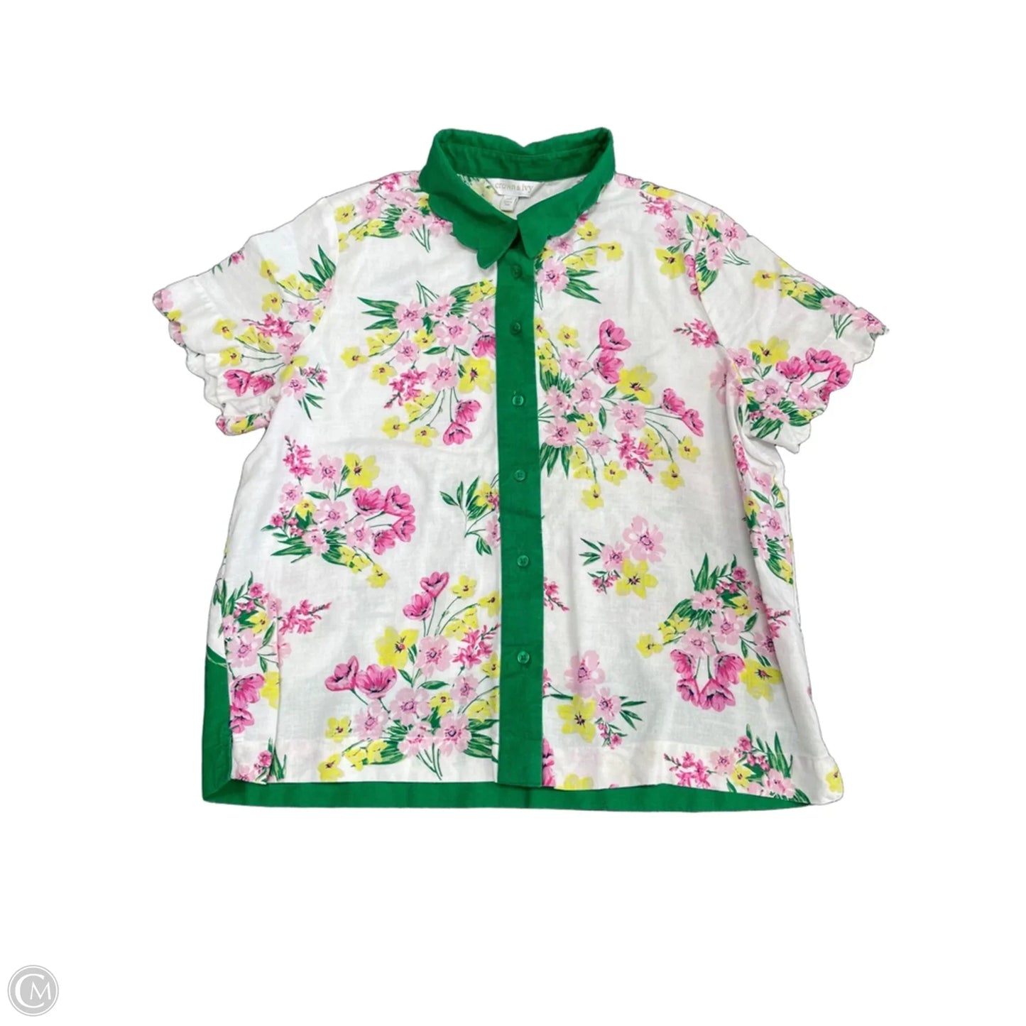 Top Short Sleeve By Crown And Ivy In Floral Print, Size: Xs