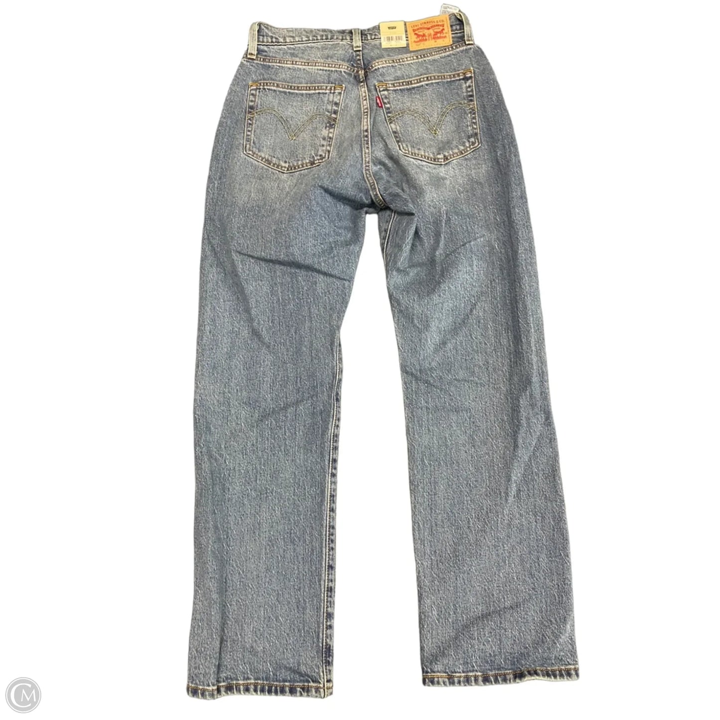 Jeans Straight By Levis In Blue Denim, Size: 8