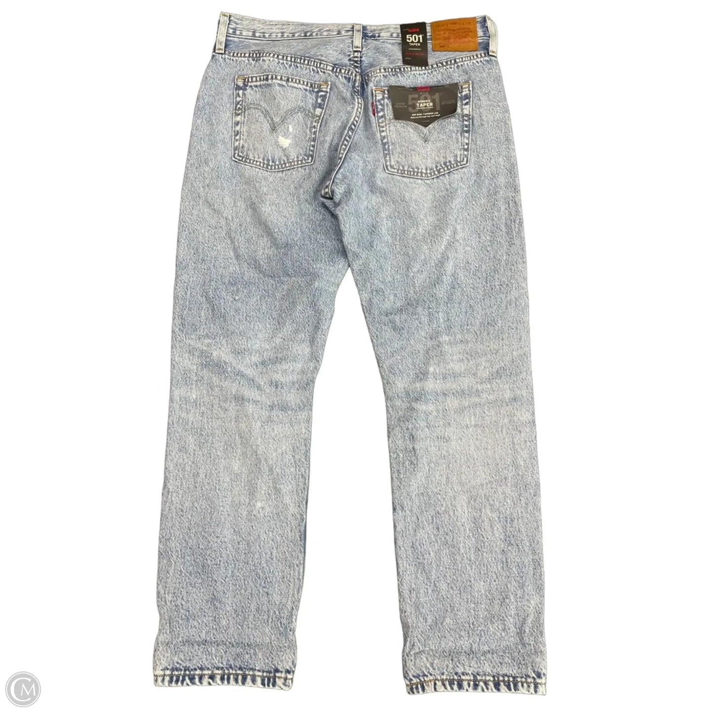 Jeans Straight By Levis In Blue Denim, Size: 8