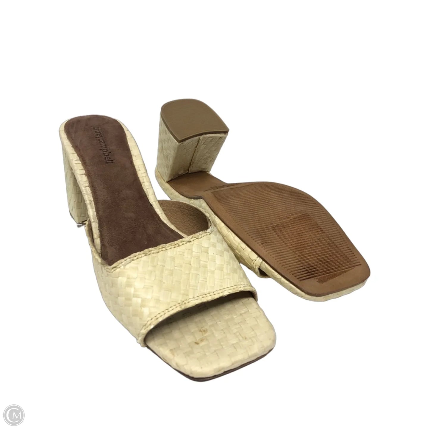 Sandals Heels Block By Jeffrey Campbell In Tan, Size: 10