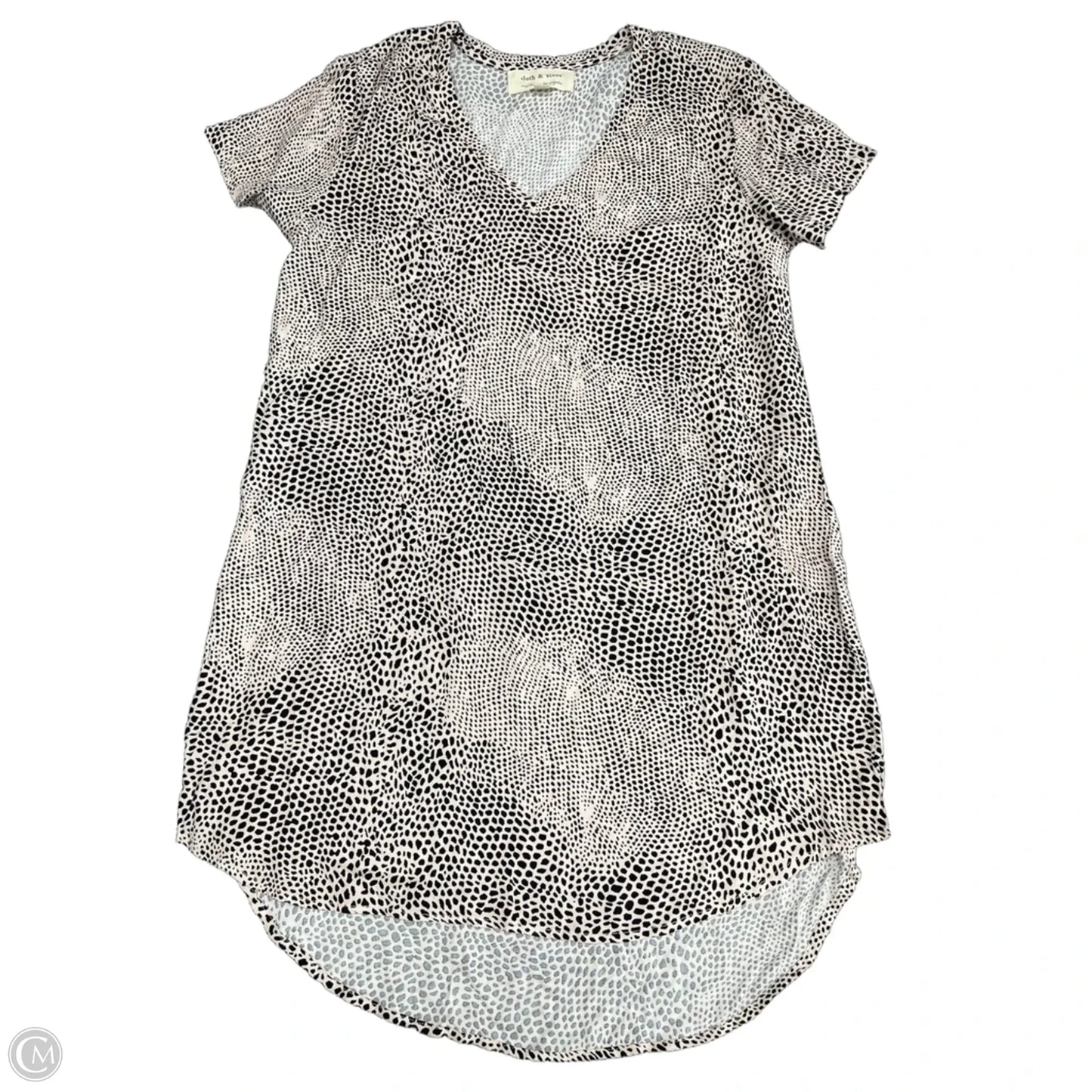 Dress Casual Short By Cloth & Stone In Black & Cream, Size: L