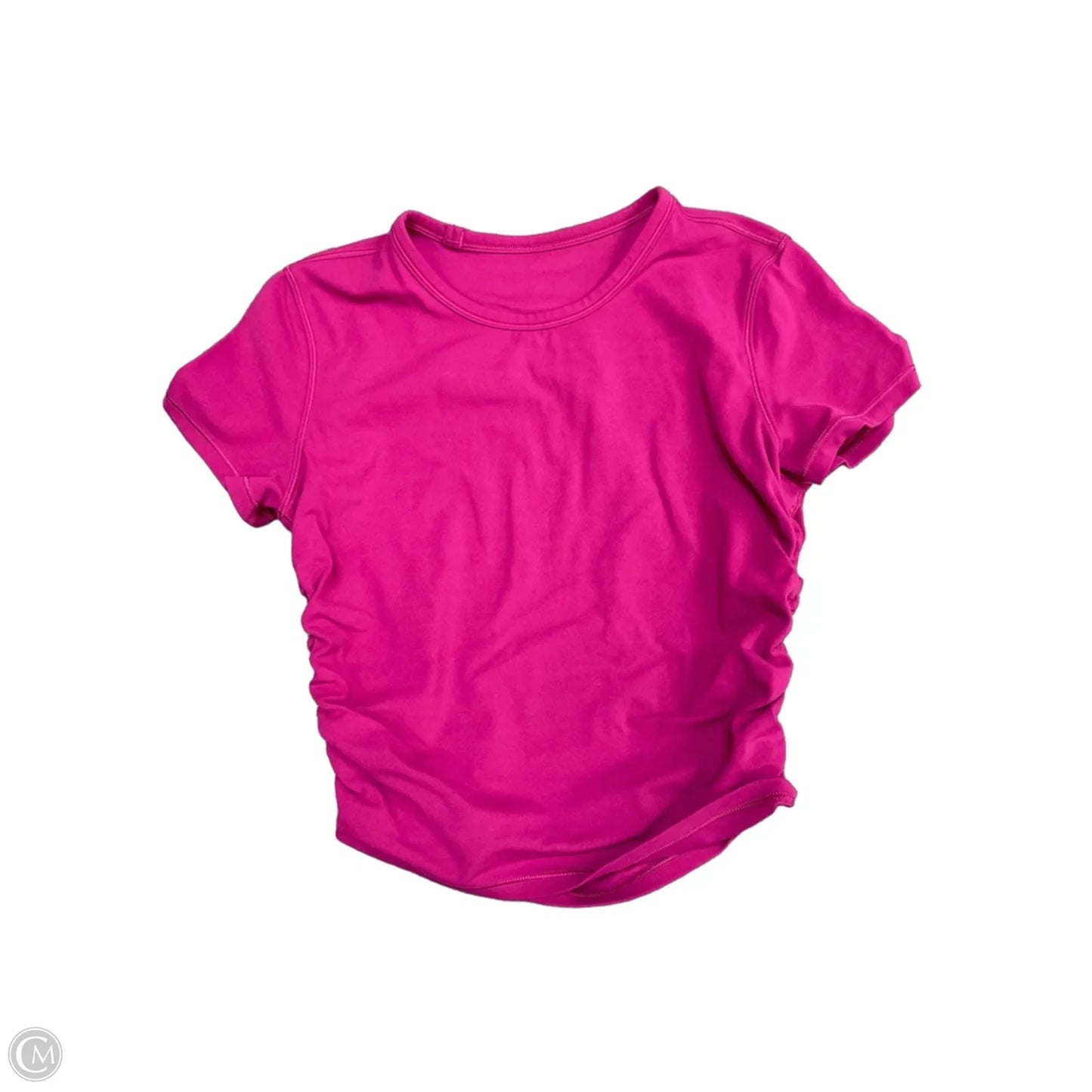 Athletic Top Short Sleeve By Lululemon In Pink, Size: S