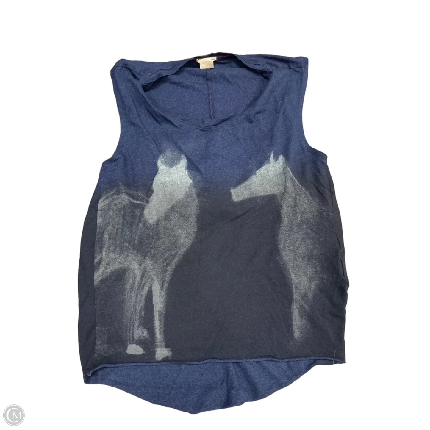 Top Sleeveless By Levis In Black & Blue, Size: S