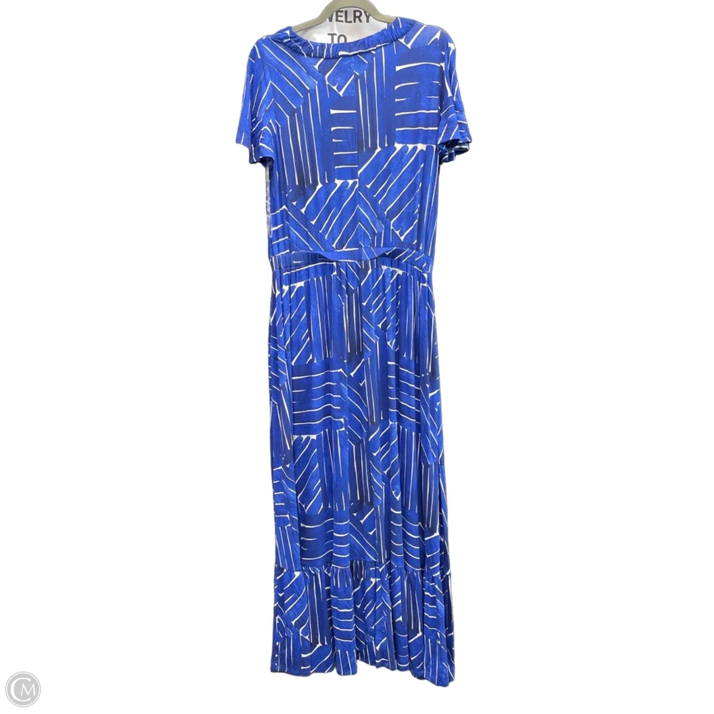 Dress Casual Midi By Lane Bryant In Blue & White, Size: 16