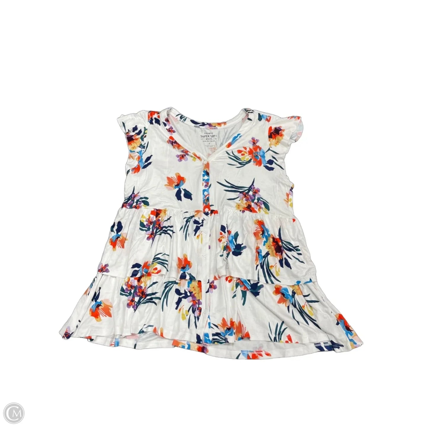 Top Short Sleeve By Torrid In Floral Print, Size: 2x