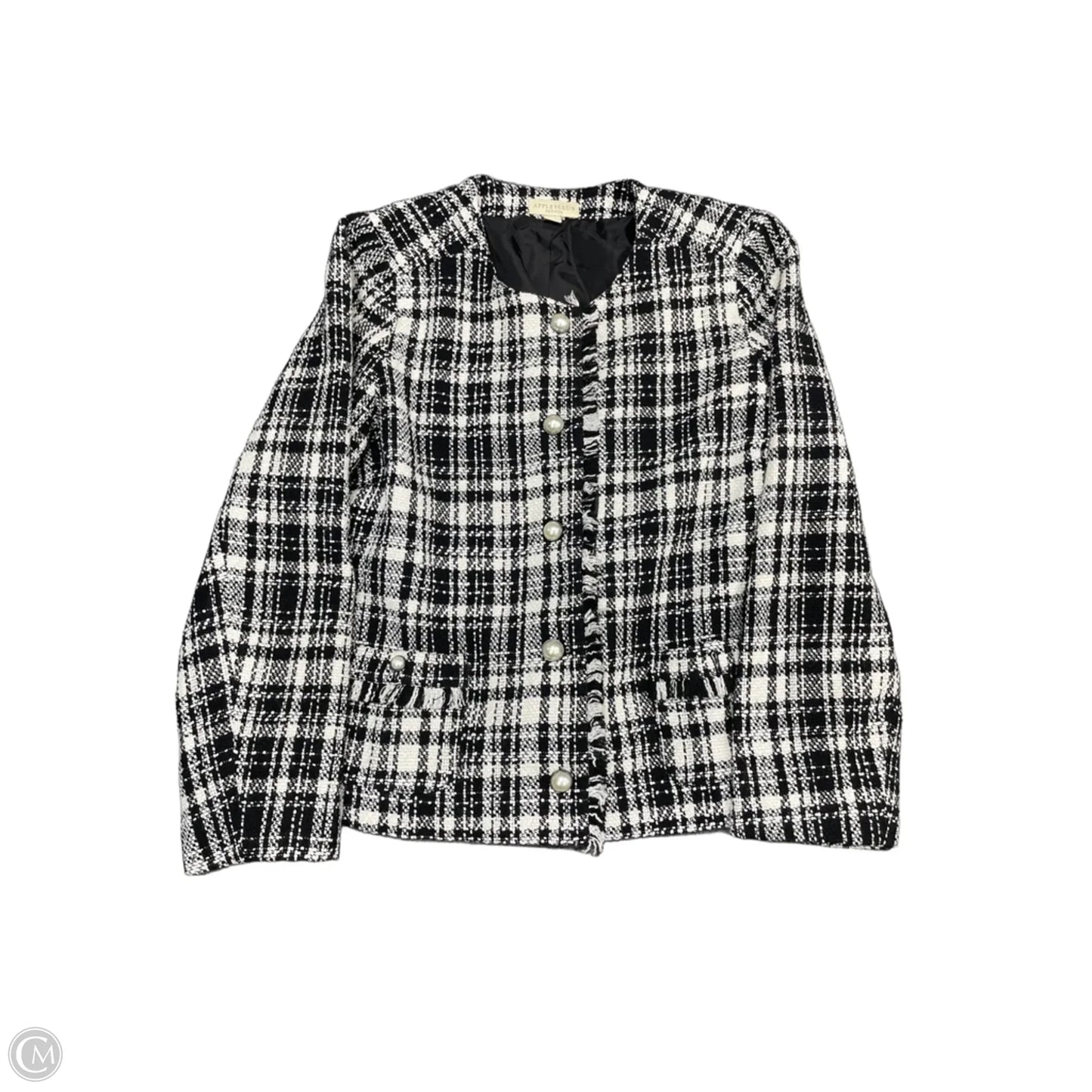 Blazer By Appleseeds In Black & White, Size: 16