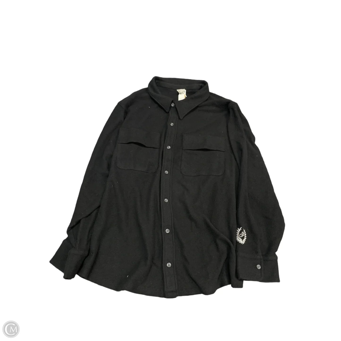 Jacket Shirt By Pink In Black, Size: Xxl