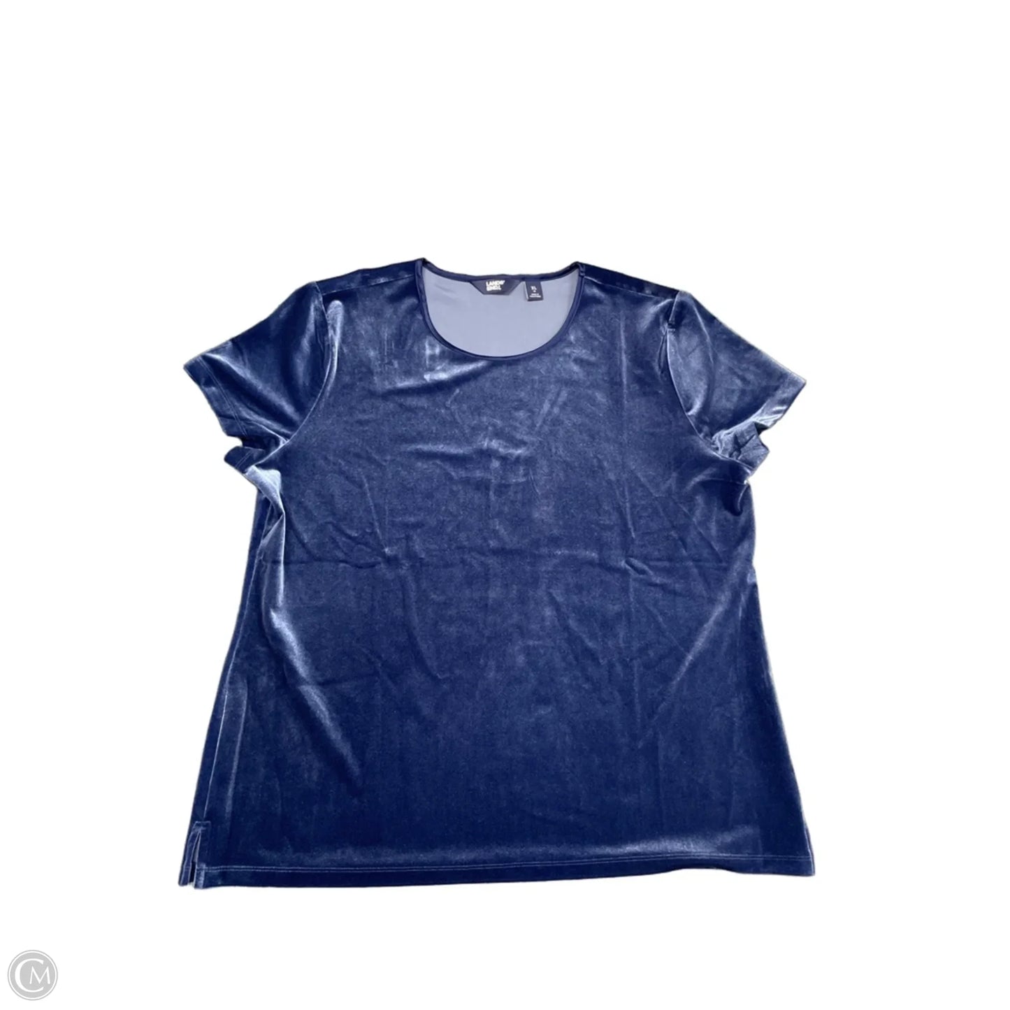 Top Short Sleeve By Lands End In Blue, Size: 18