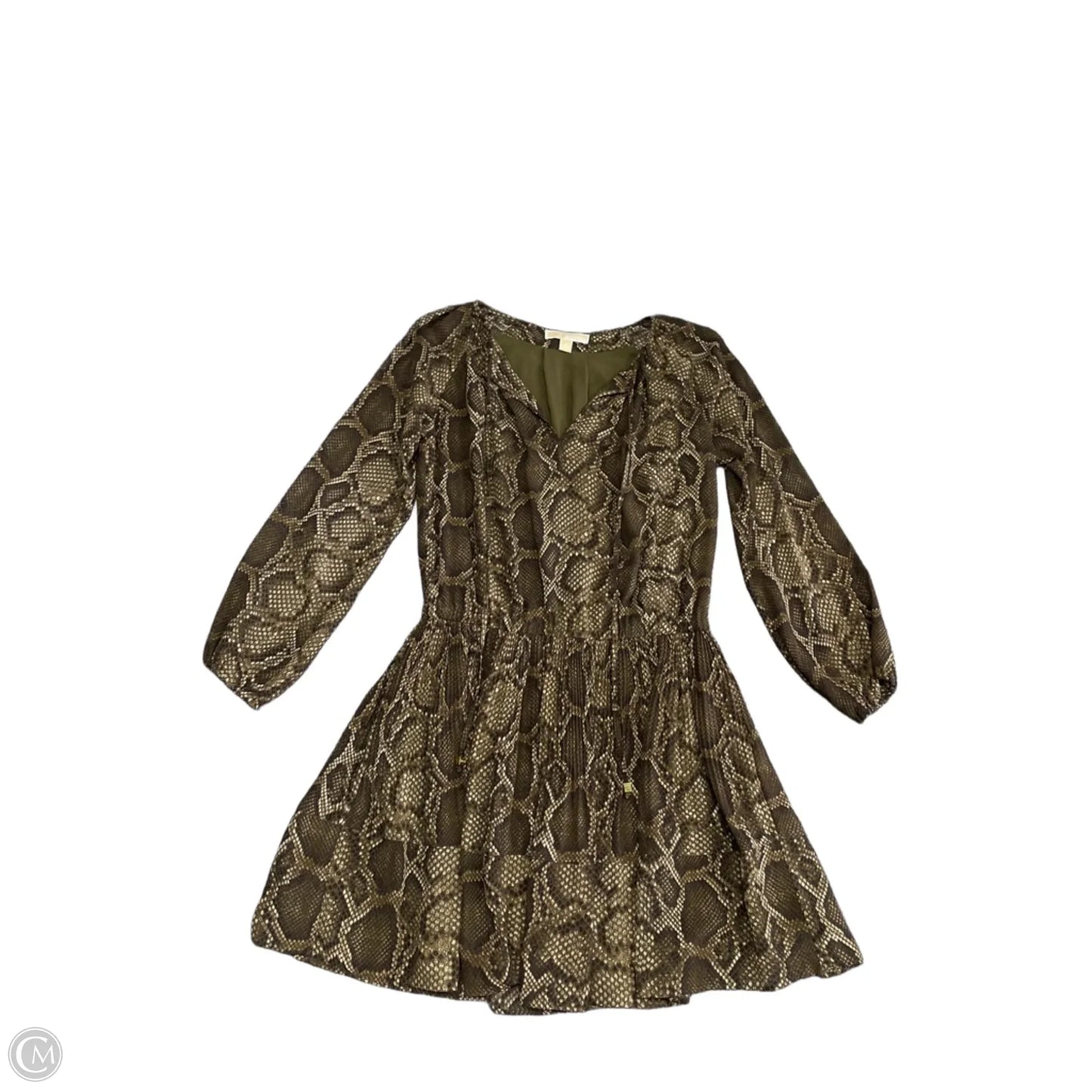 Dress Casual Short By Michael By Michael Kors In Snakeskin Print, Size: M