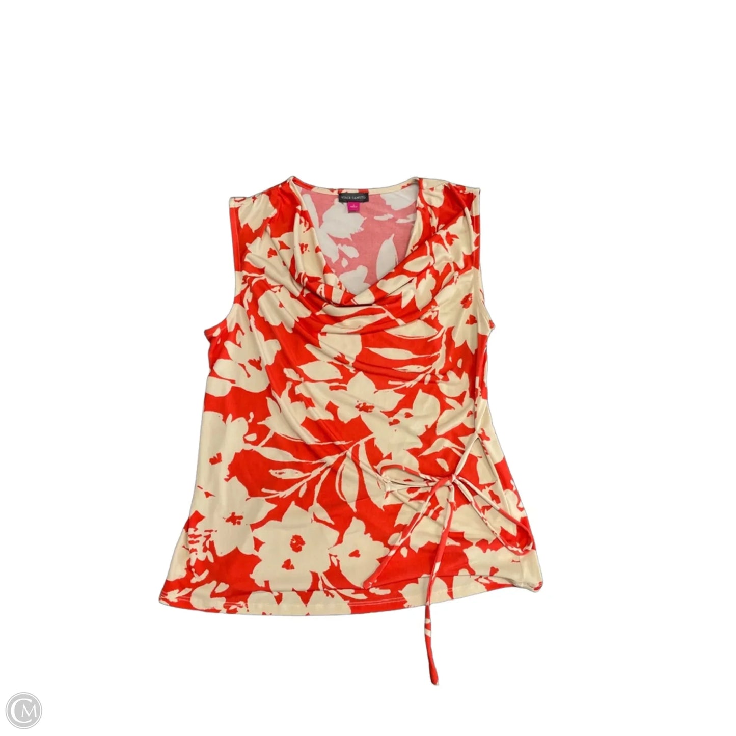 Top Sleeveless By Vince Camuto In Orange & Tan, Size: S