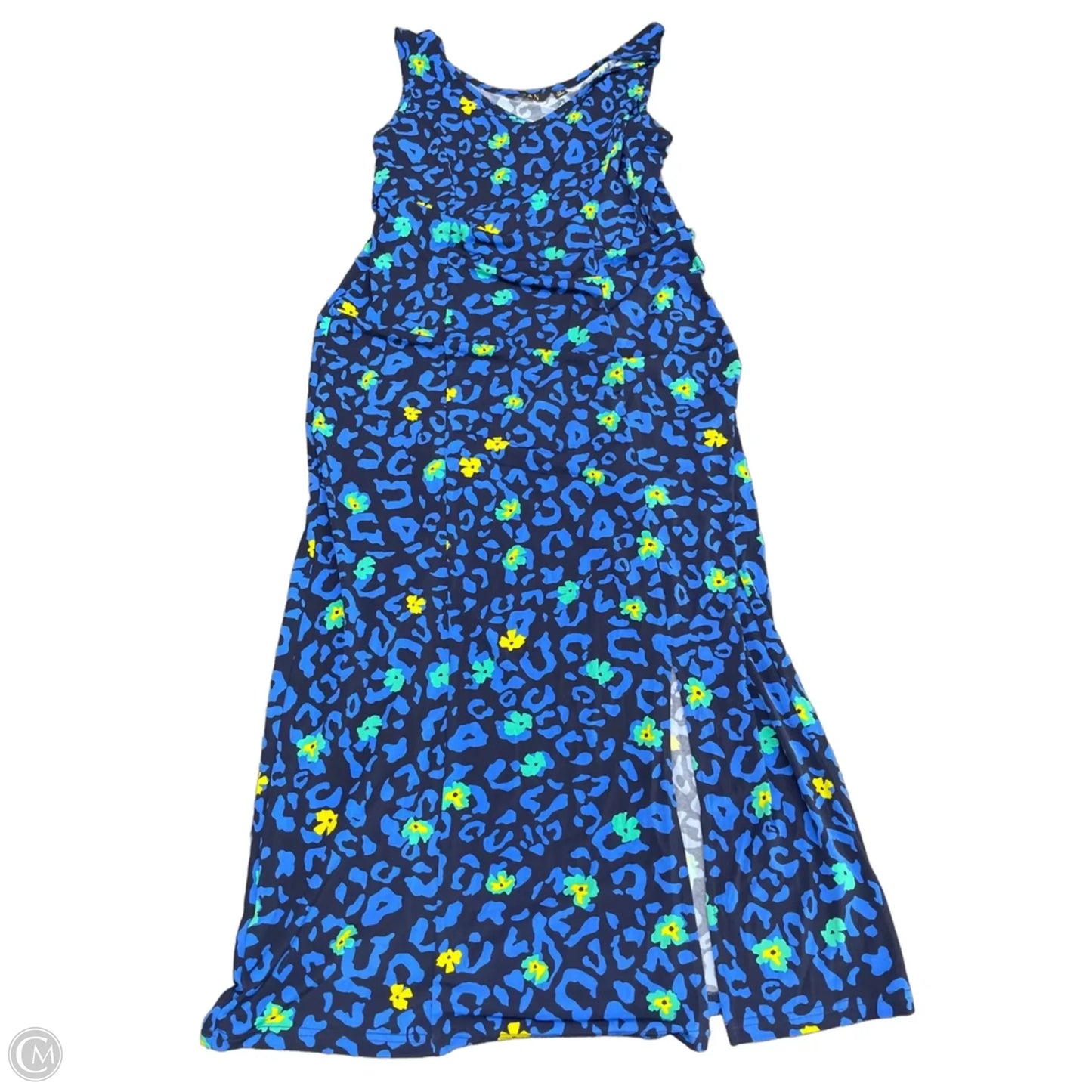 Dress Set 2pc By Iman Hsn In Blue & Yellow, Size: L