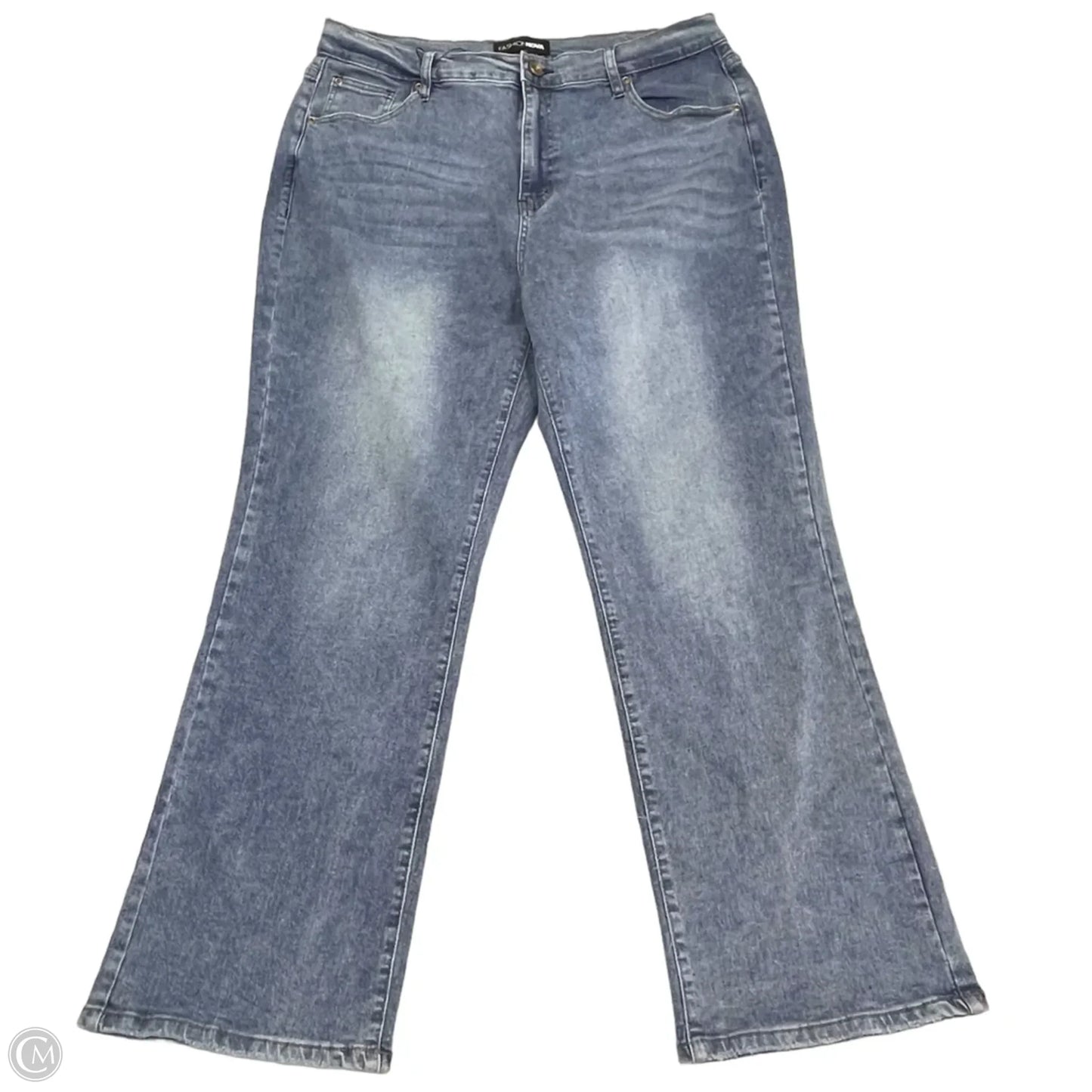 Jeans Straight By Fashion Nova In Blue Denim, Size: 16