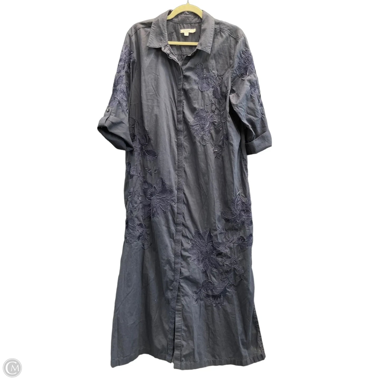 Dress Casual Maxi By Chicos In Navy, Size: 16