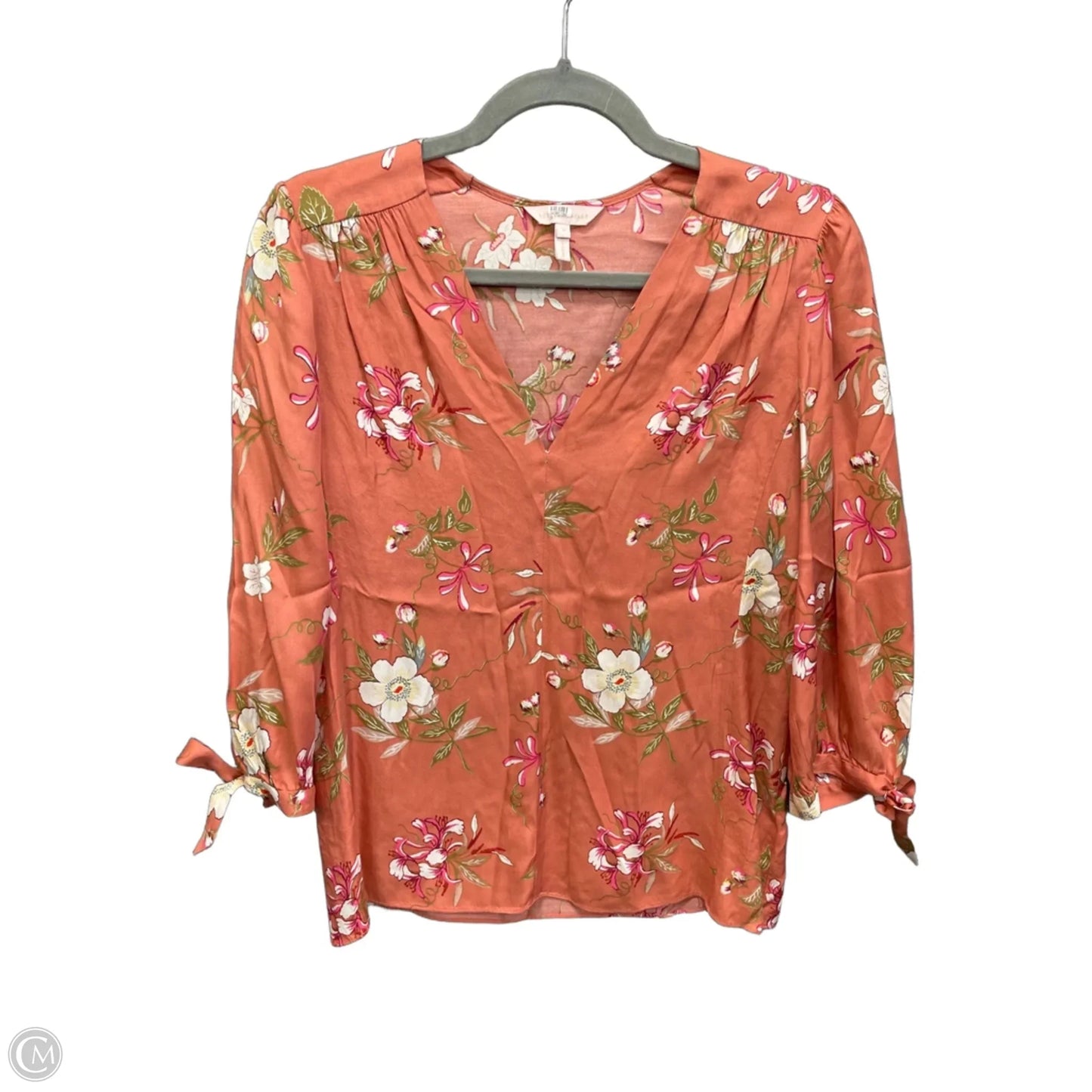 Top 3/4 Sleeve By Rebecca Taylor In Orange, Size: 0