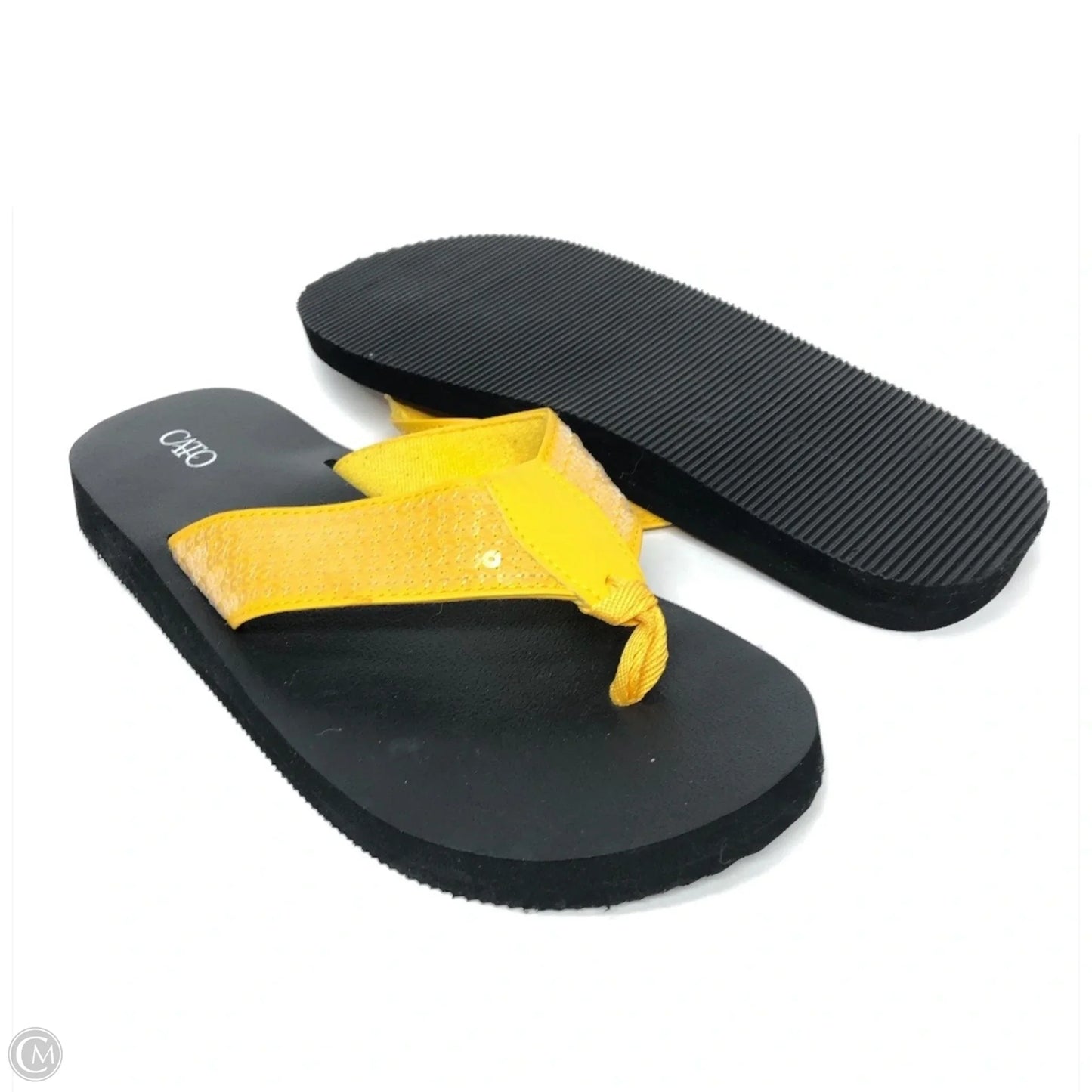 Sandals Flip Flops By Cato In Yellow, Size: 10