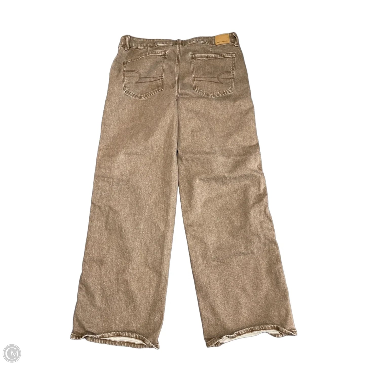 Jeans Wide Leg By American Eagle In Brown, Size: 14